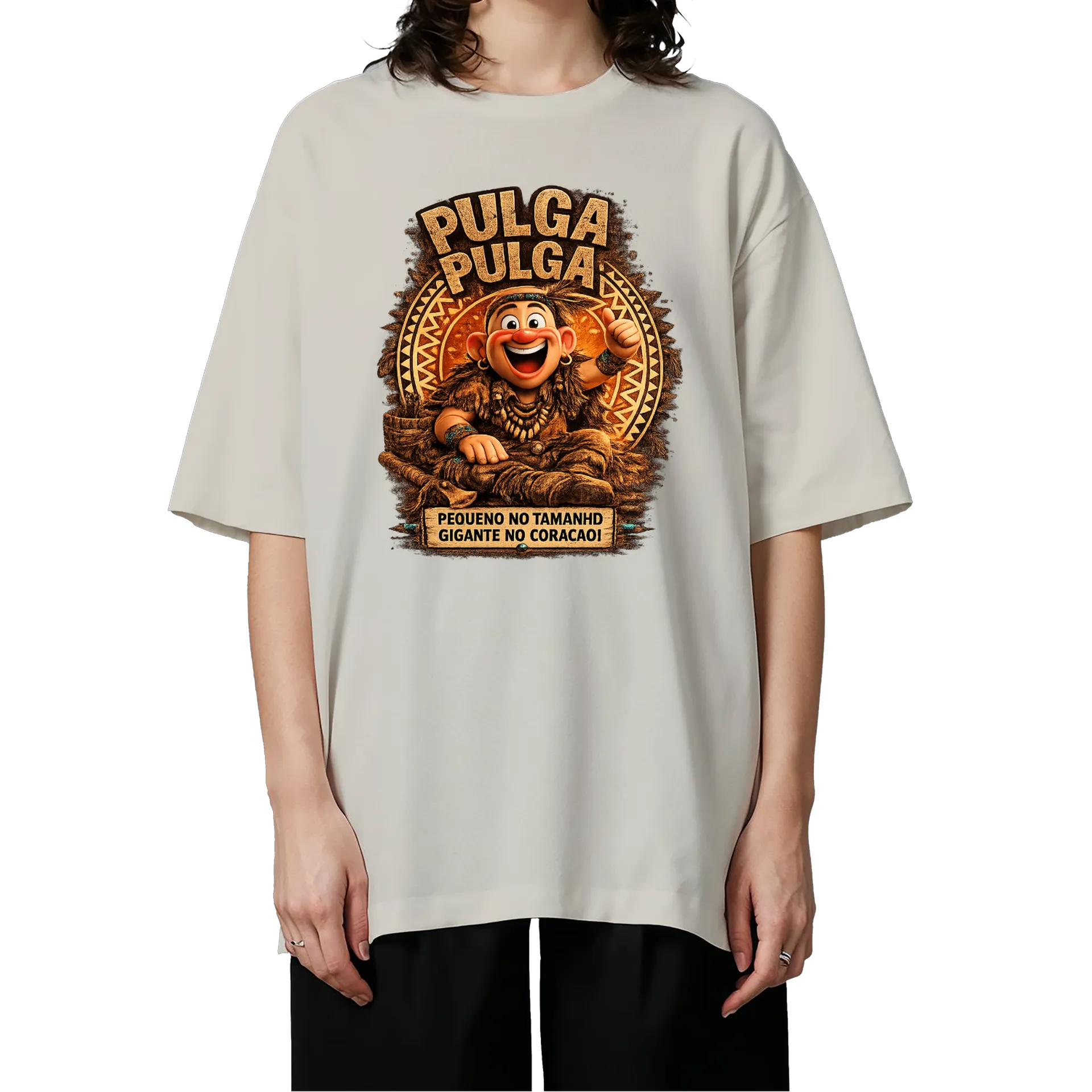 Camiseta Oversized Estampa Personalizada 100% Algodão - Imagem 3