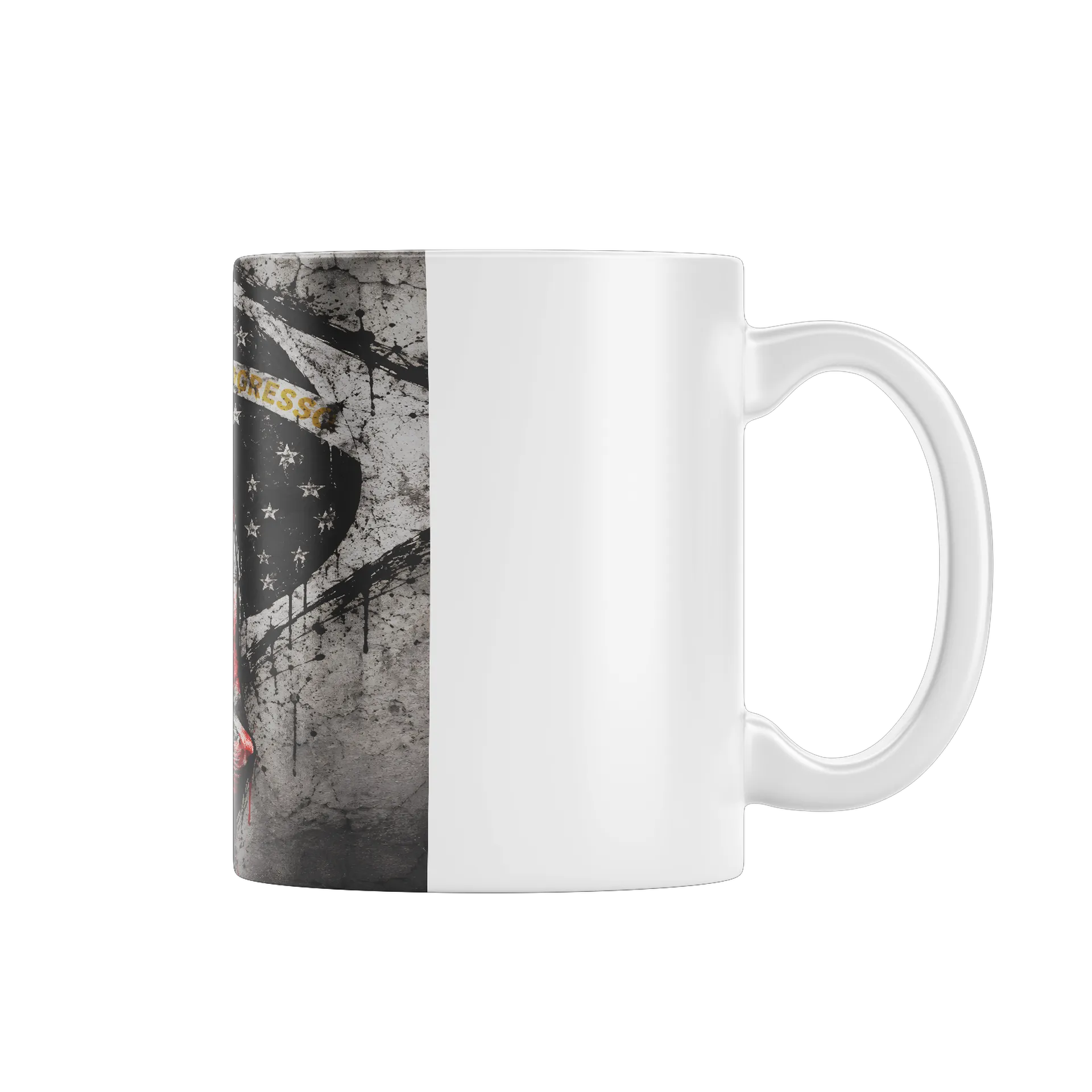 Caneca Mão em Sinal de Paz Estilo Grunge 325ml - Imagem 1