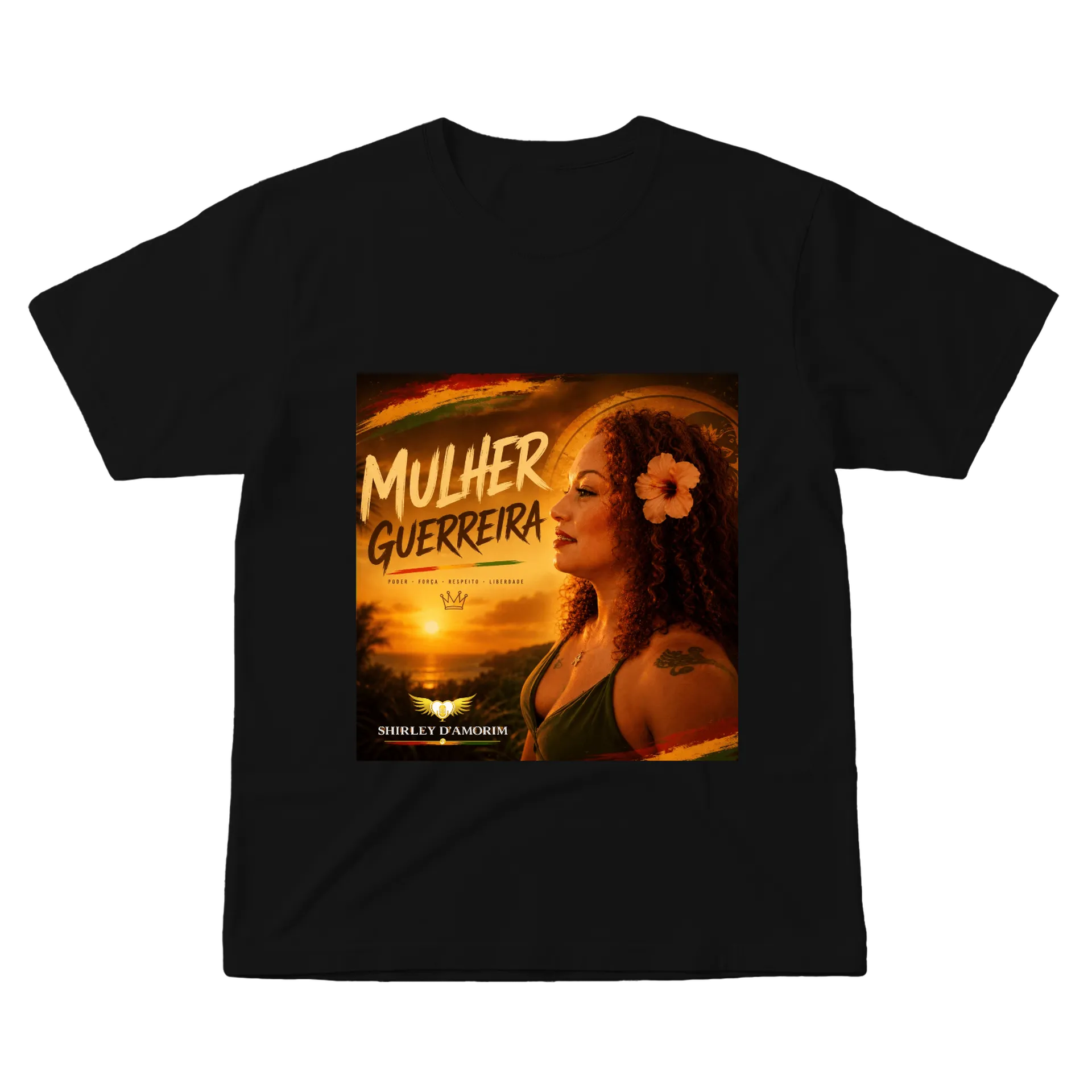 Camiseta Mulher Guerreira 100% Algodão - Imagem 1