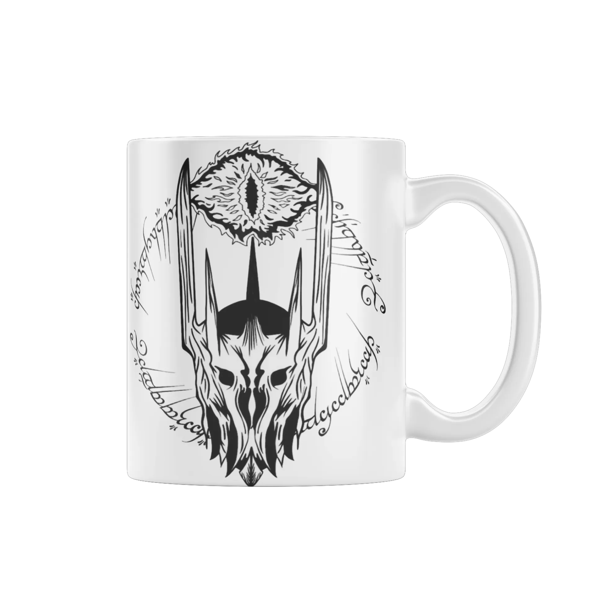 Caneca Porcelana Caveira Olho 325ml - Imagem 1