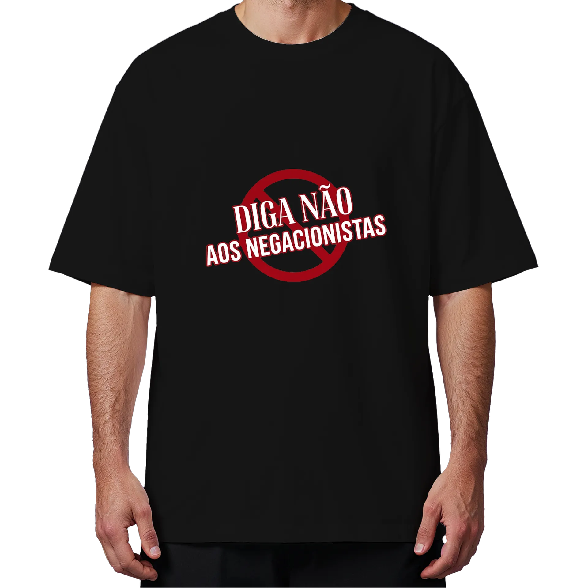 Camiseta Oversized - não aos negacionistas - Imagem 4