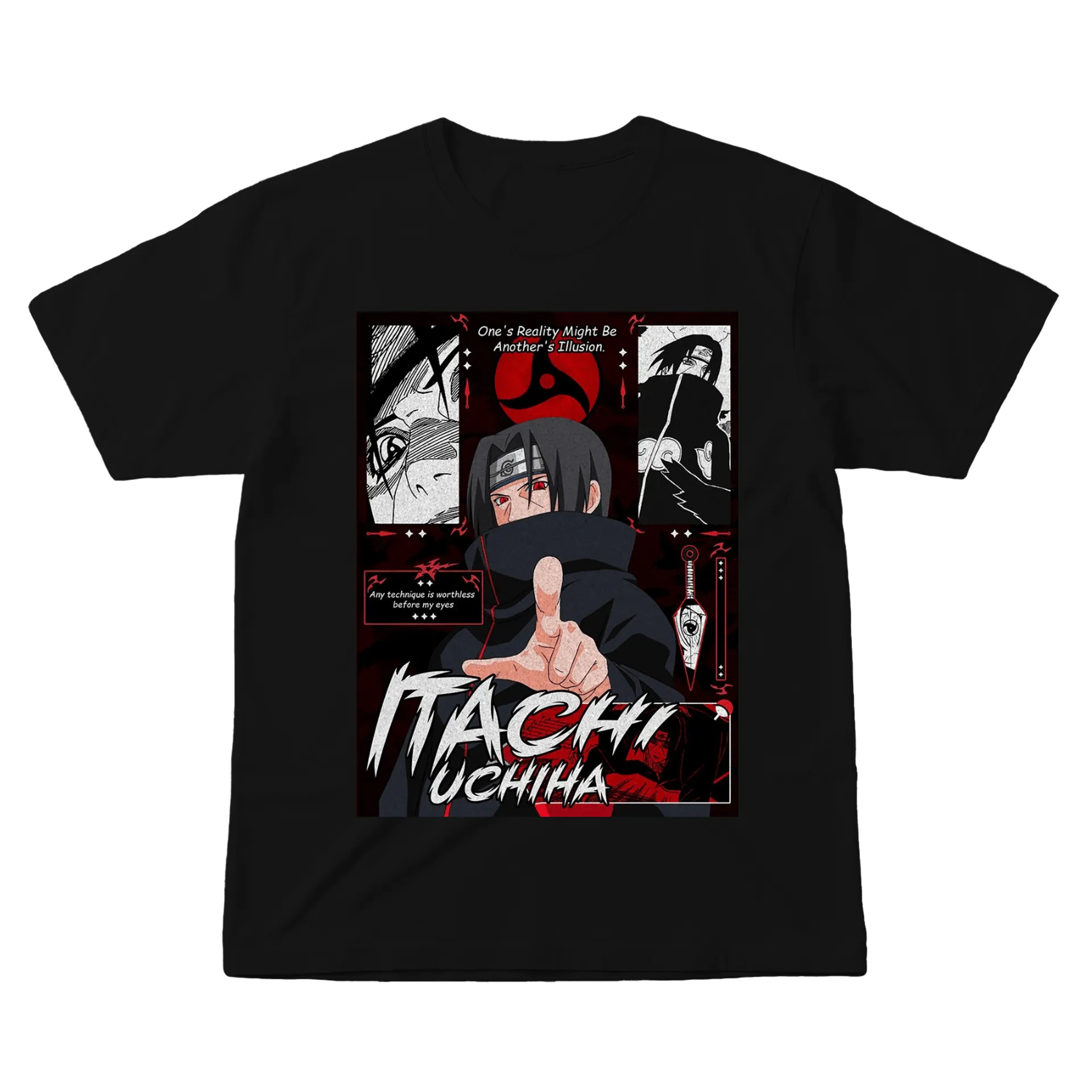 Camiseta personalizada Itachi uchiha de FALA AI PODCAST 