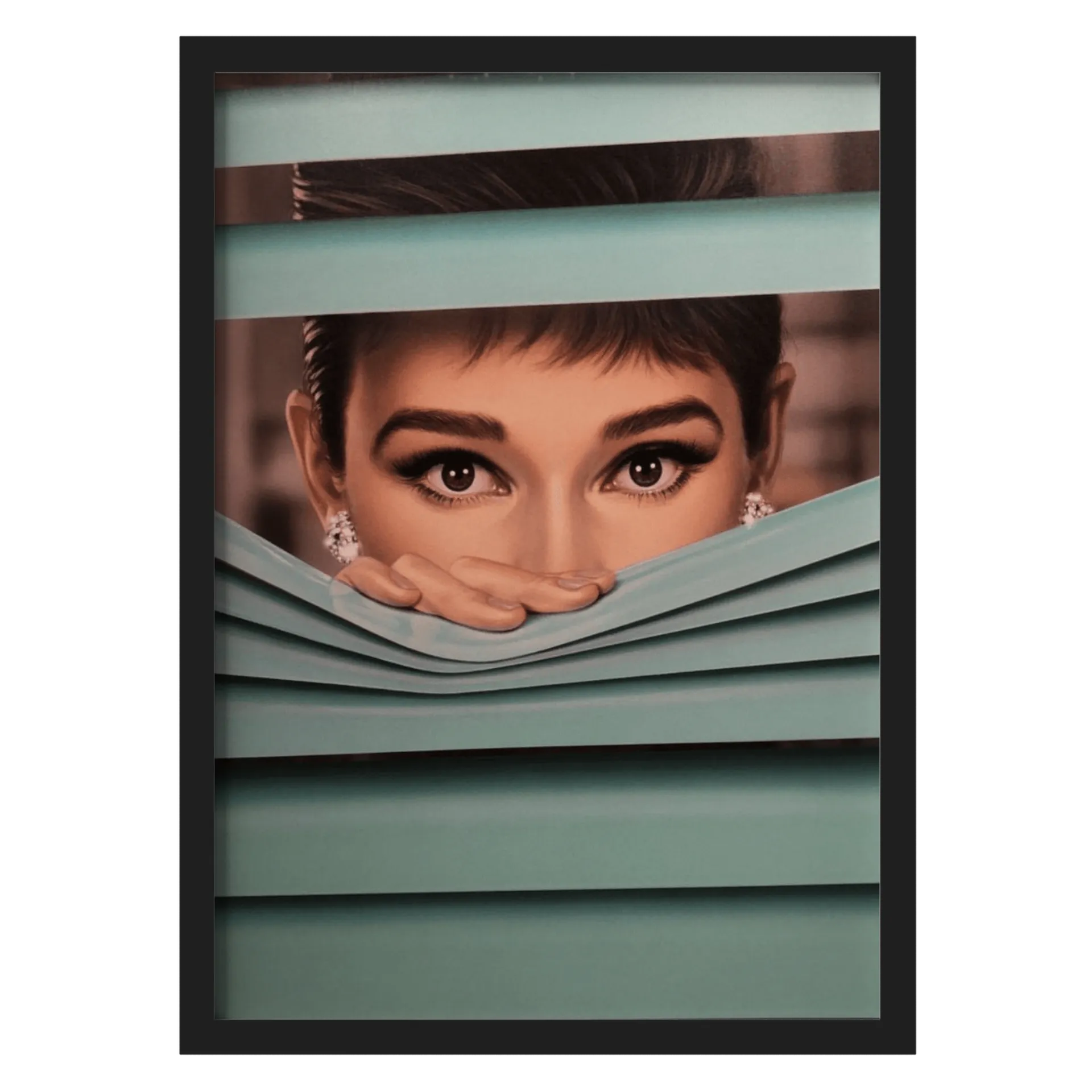 Quadro A3 personalizado Com Vidro Audrey Hepburn de VINTAGE E LUXO — imagem 1 de 3
