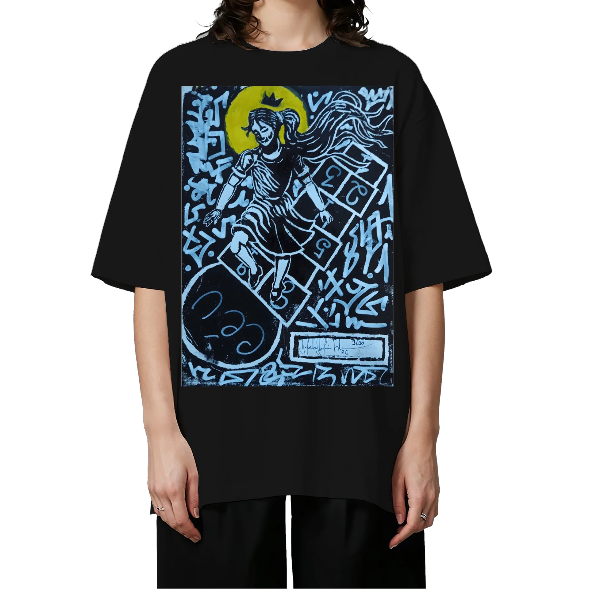 Camiseta Oversized A Pequena Rainha da Amarelinha - Imagem 3
