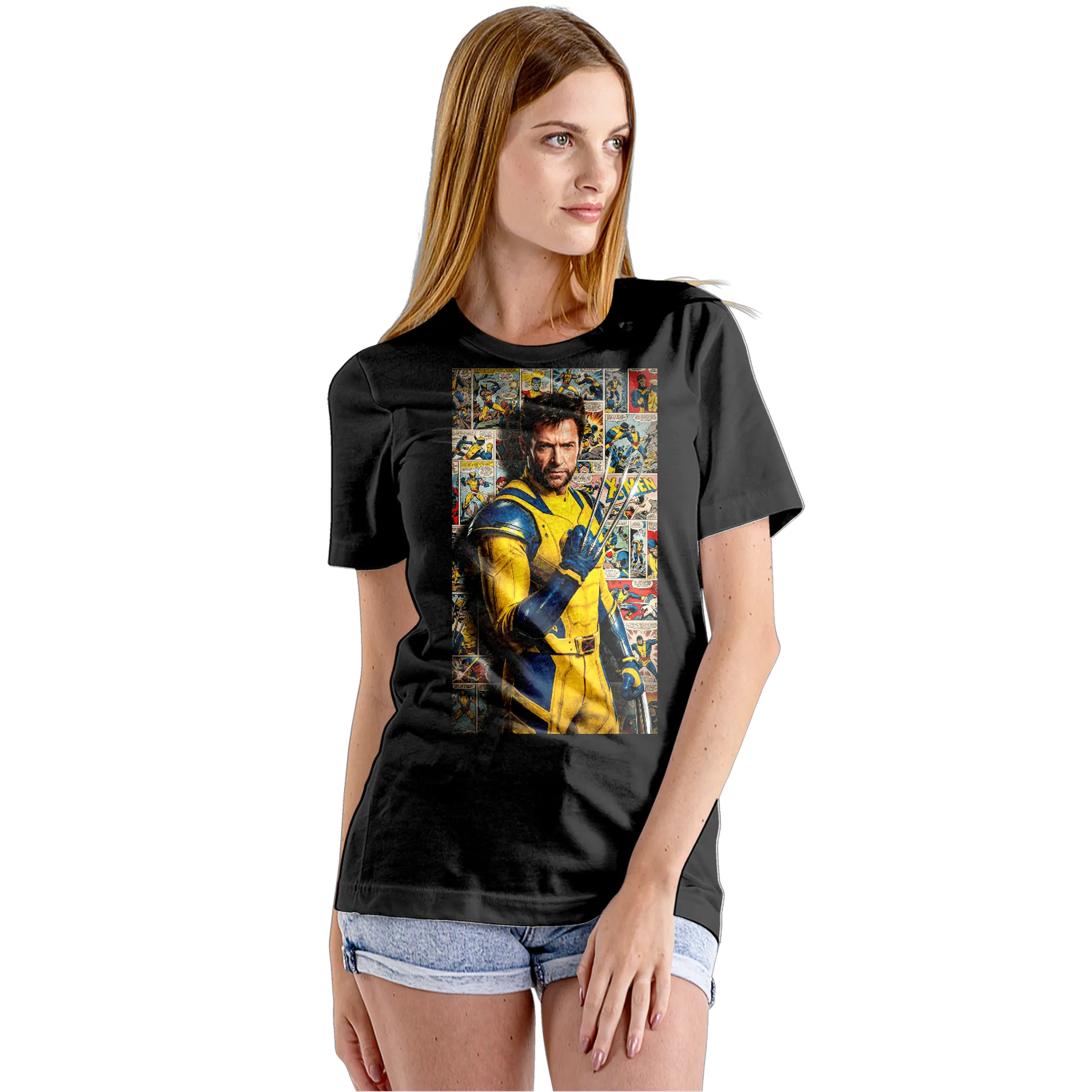 Camiseta Babylook Wolverine em Quadrinhos 100% Algodão - Imagem 5