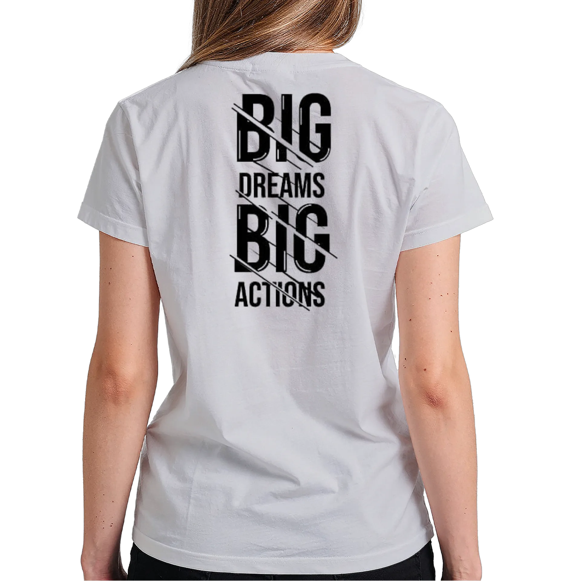 Camiseta Estampa Tipográfica Big Dreams 100% Algodão - Imagem 6