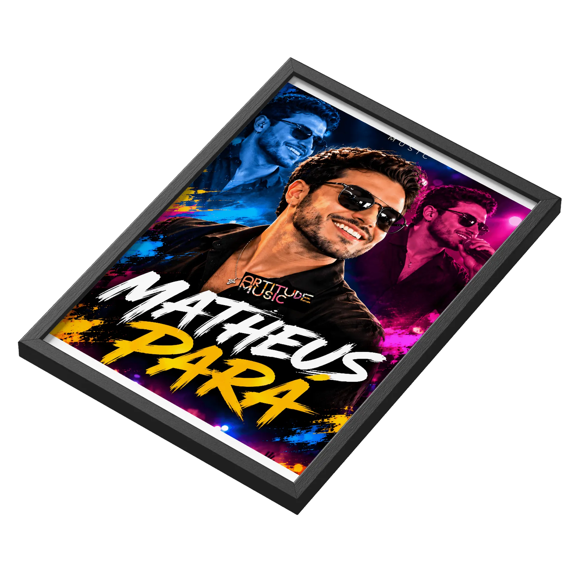 Quadro Matheus Pará Estilo Musical Colorido A3 - Imagem 3