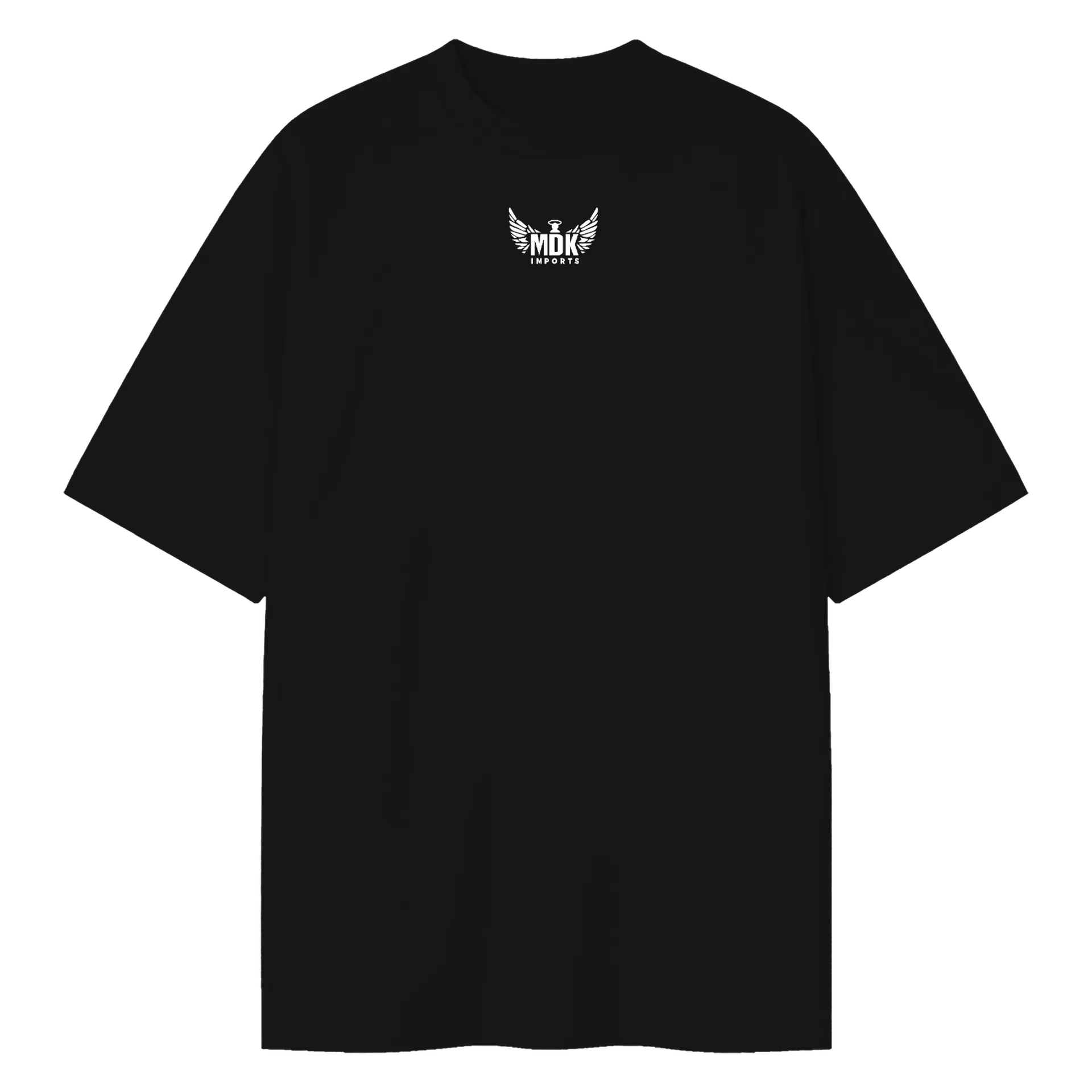Camiseta Oversized Anjo com Frases 100% Algodão Preto - Imagem 1
