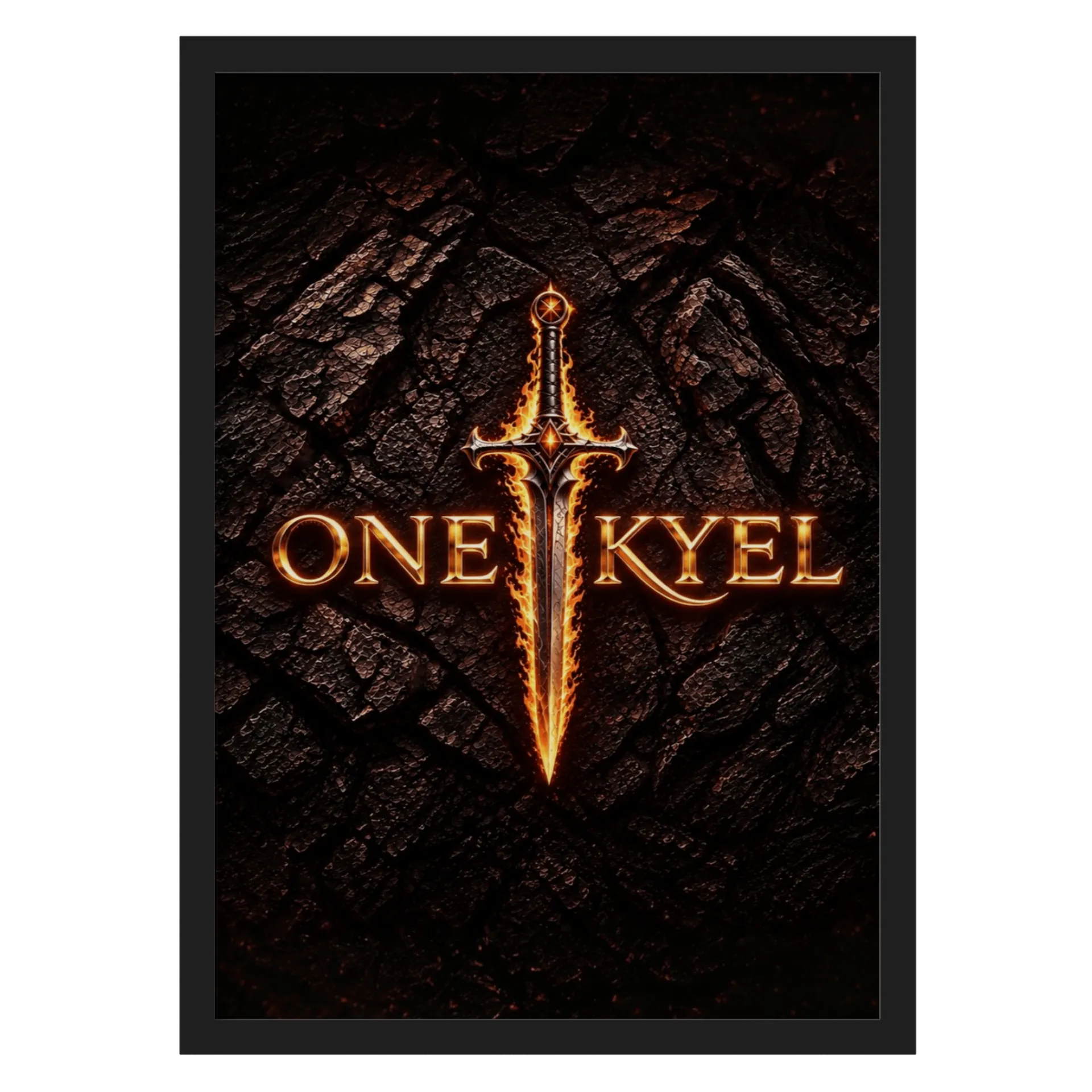 Quadro Personalizado Logotipo One Kyel MDF e Vidro A3 de One Kyel