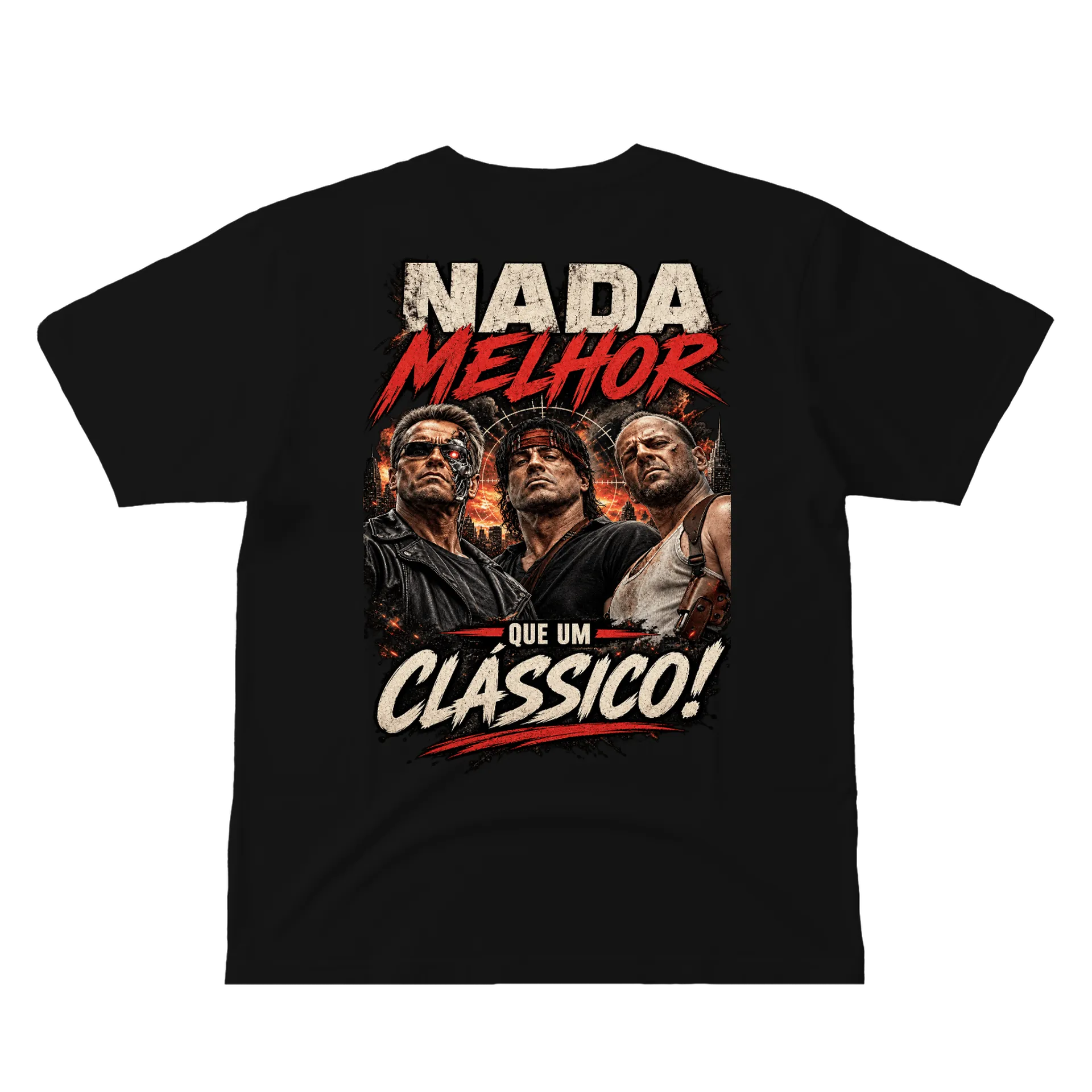 Camiseta Clássicos de ação (Stallone,Schwarzenegger,Willis) - Imagem 3