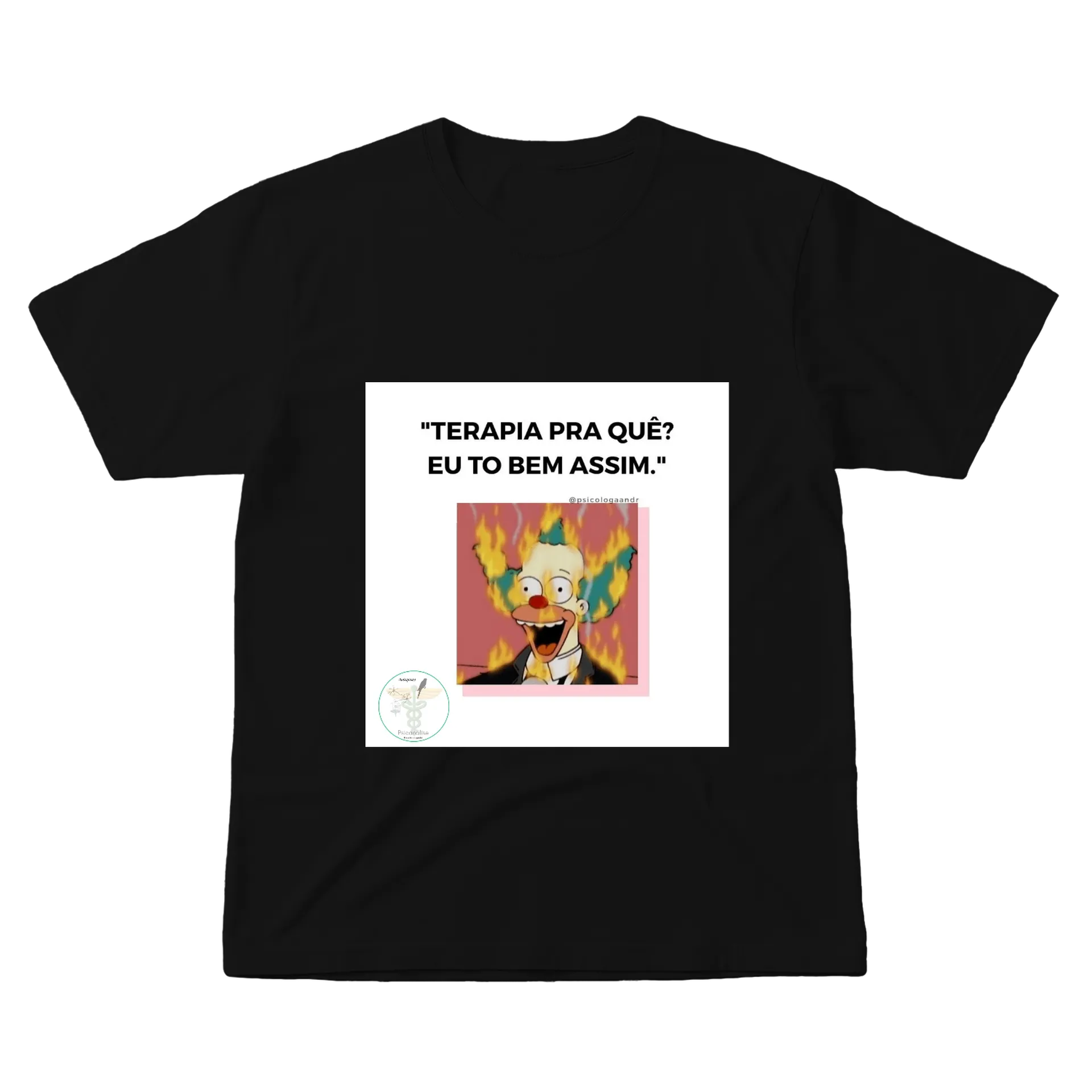 Camiseta Estampa Palhaço Fogo 100% Algodão - Imagem 1