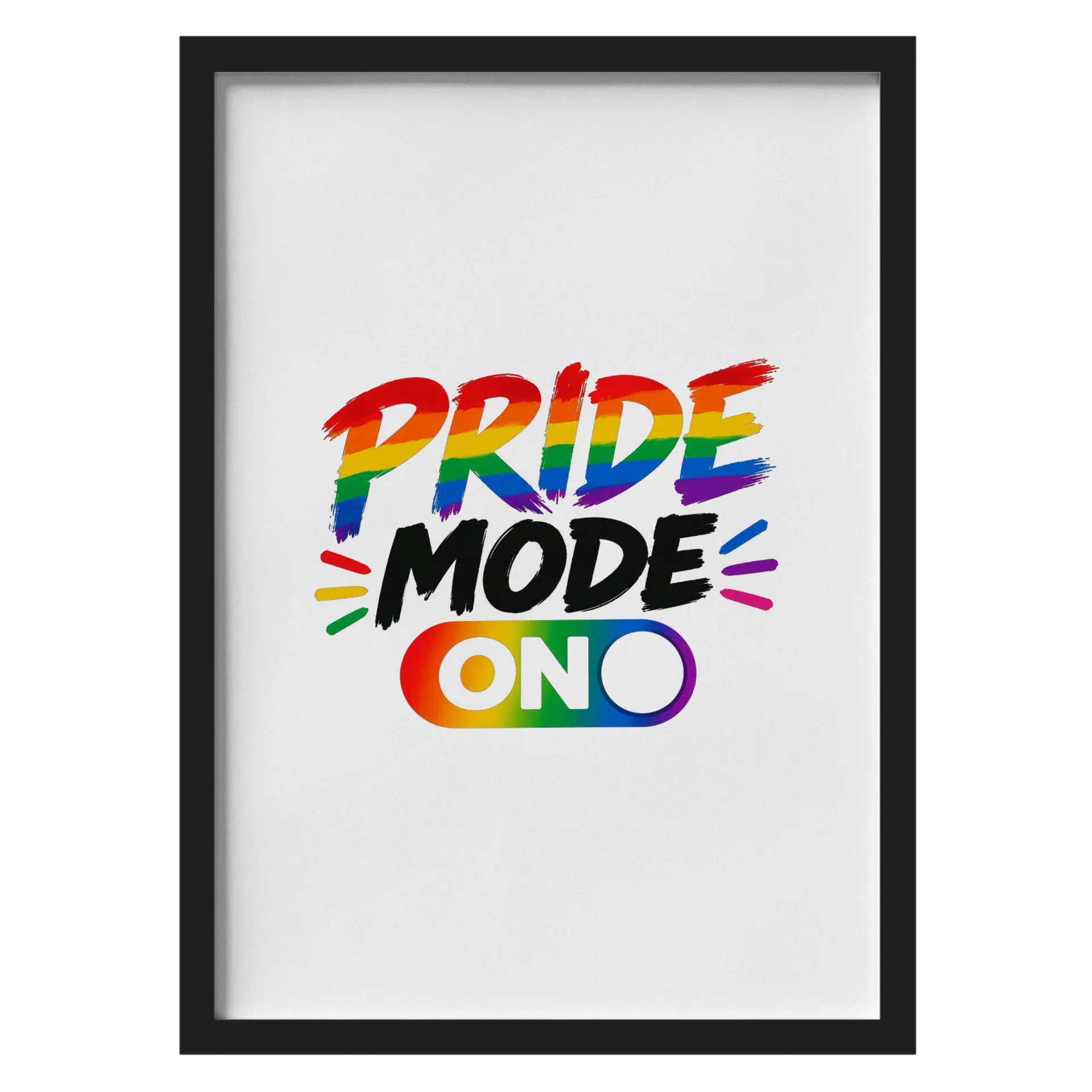 Quadro A3 Pride Mode On Com Vidro de Mundo GTV — imagem 1 de 3