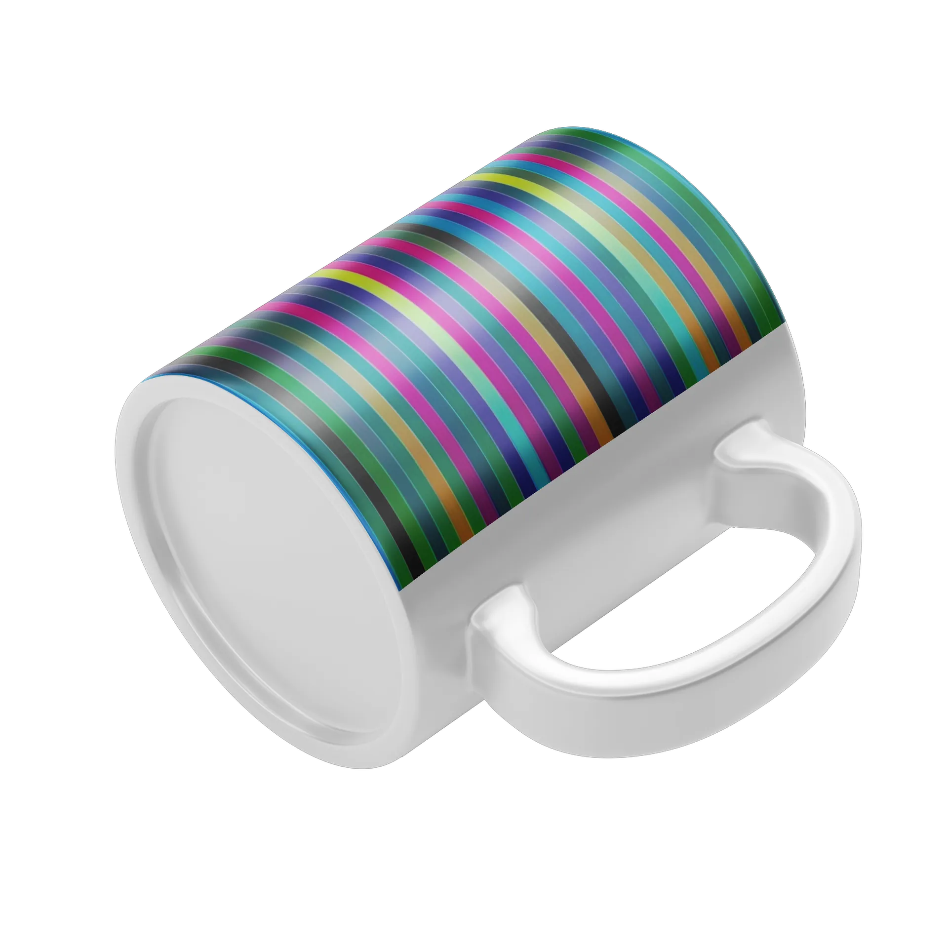 Caneca Estampa Listras Coloridas 325ml - Imagem 4