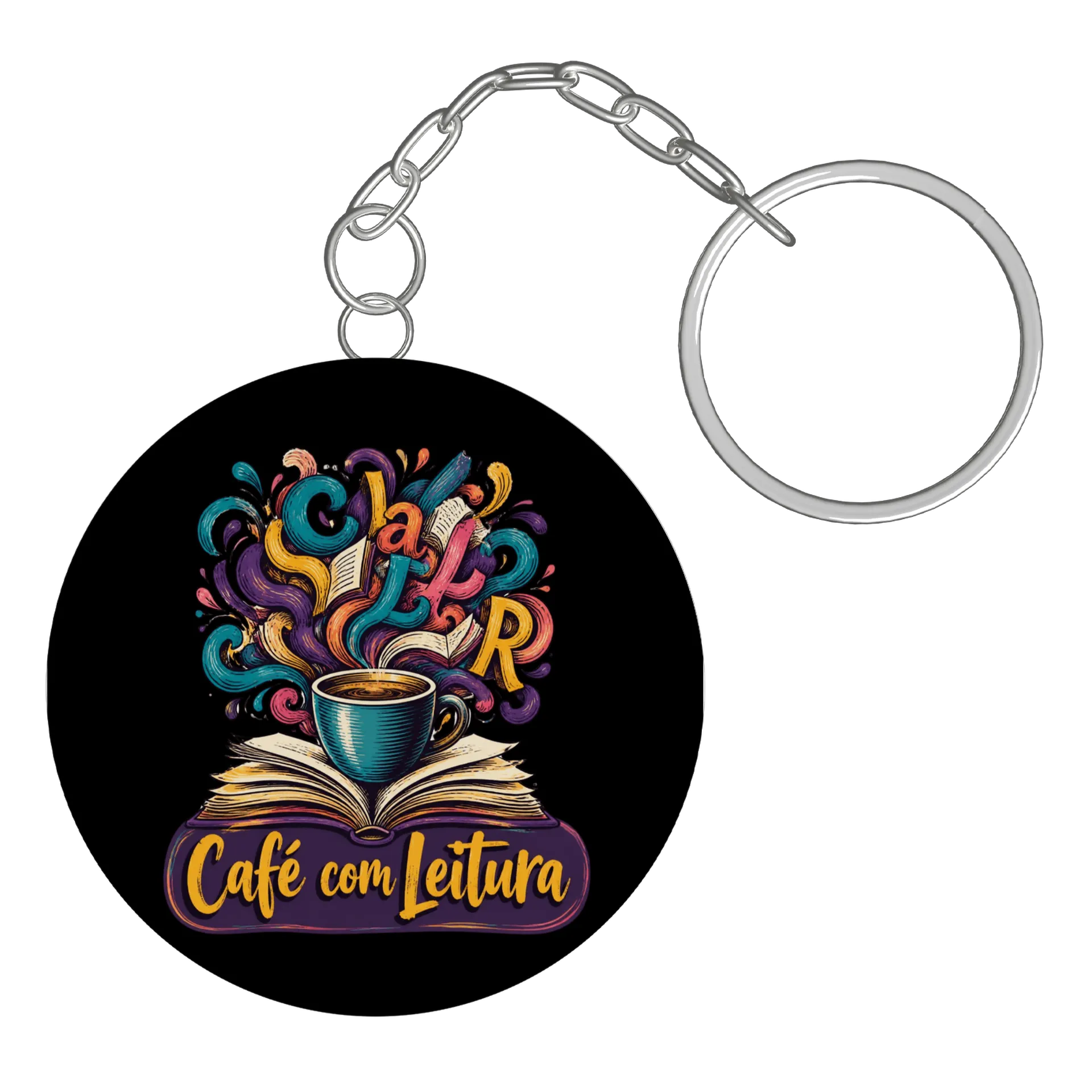 Chaveiro personalizado Café com Leitura de Henrique Freitas — imagem 2 de 3