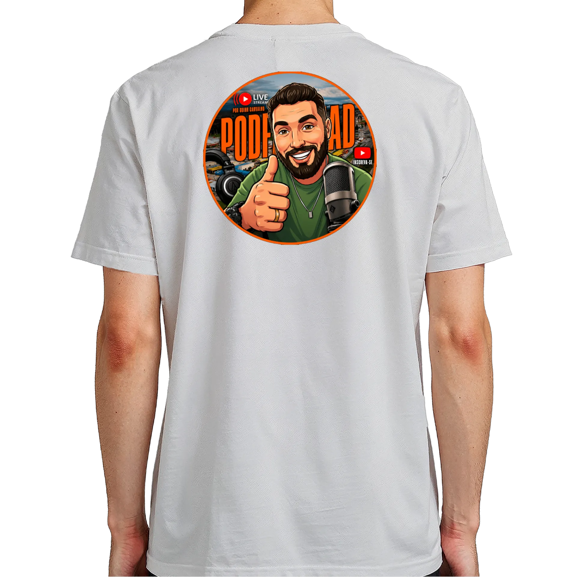 Camiseta Caricatura de Youtuber Colorido 100% Algodão - Imagem 7