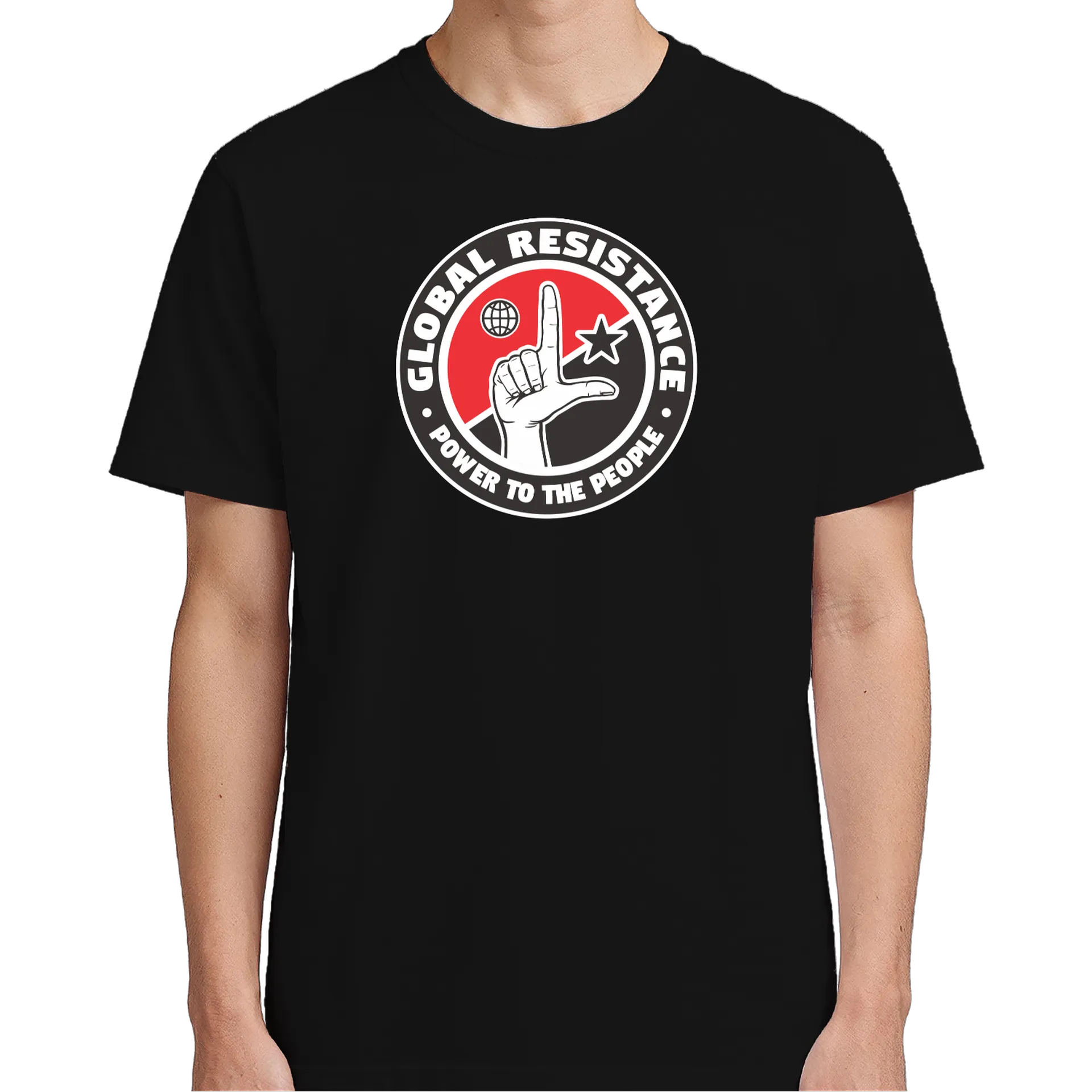 Camiseta Global Resistance Estampa Tipográfica 100% Algodão - Imagem 4