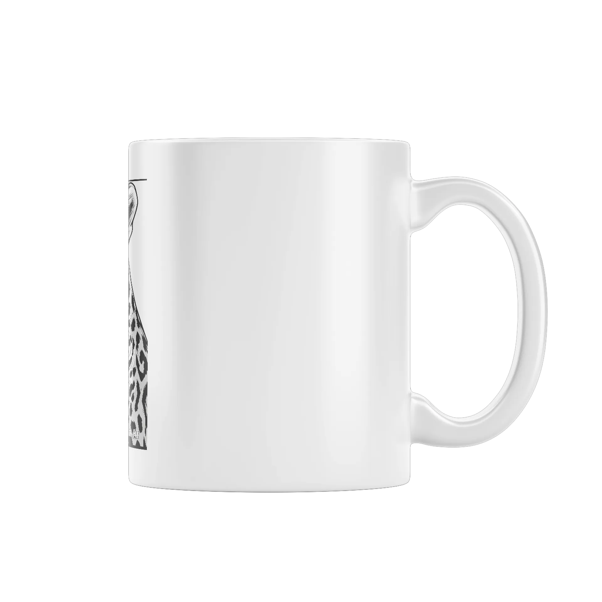 Caneca Branco Leopardos Gato inspirado 325ml - Imagem 1