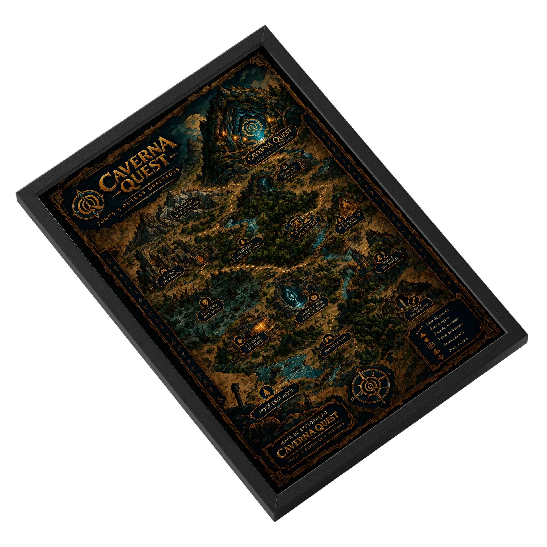 Quadro A3 Com Vidro Mapa da Caverna - Imagem 2