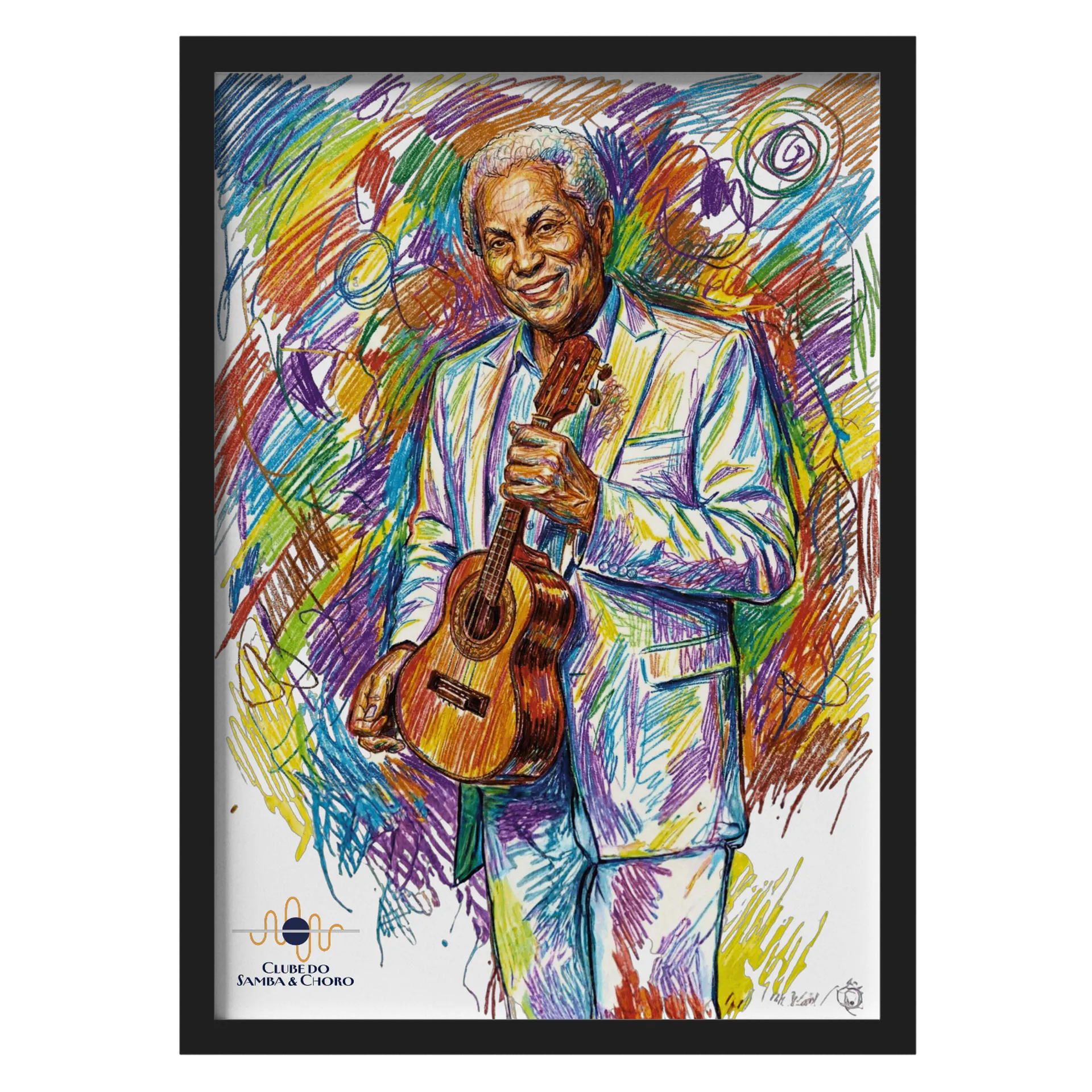Quadro A3 Clube do Samba & Choro - Paulinho da Viola - Imagem 1