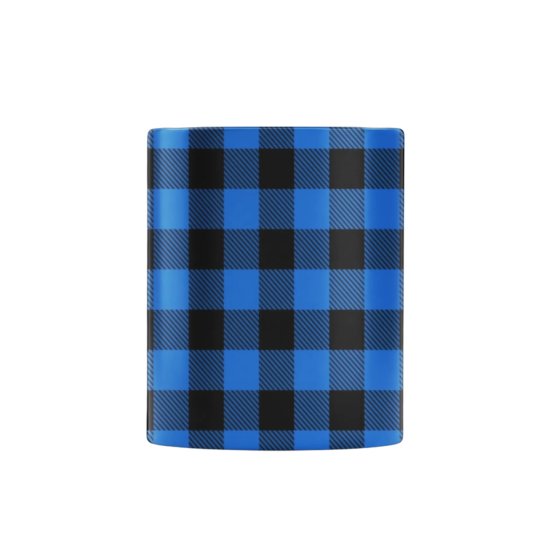 Caneca Porcelana Estampa Gráfica Listras Azul Brancas 325ml - Imagem 2