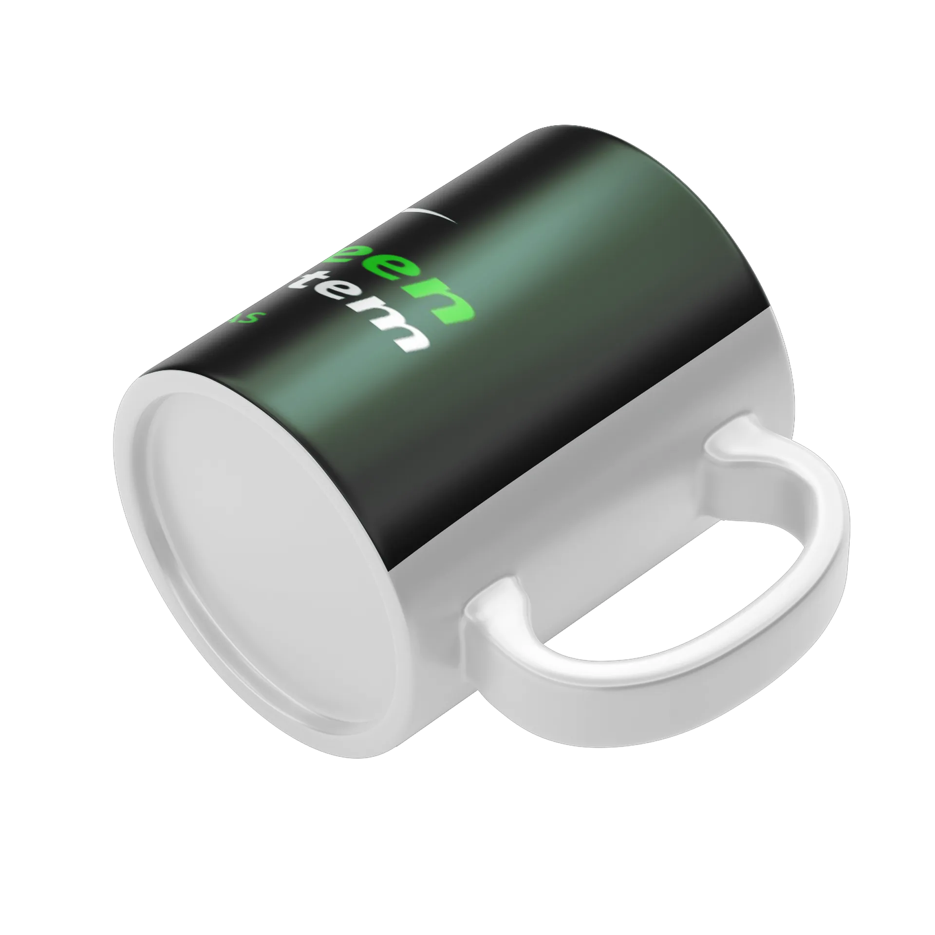 Caneca Porcelana Tubarão Estampa Esportiva Branco - Imagem 4