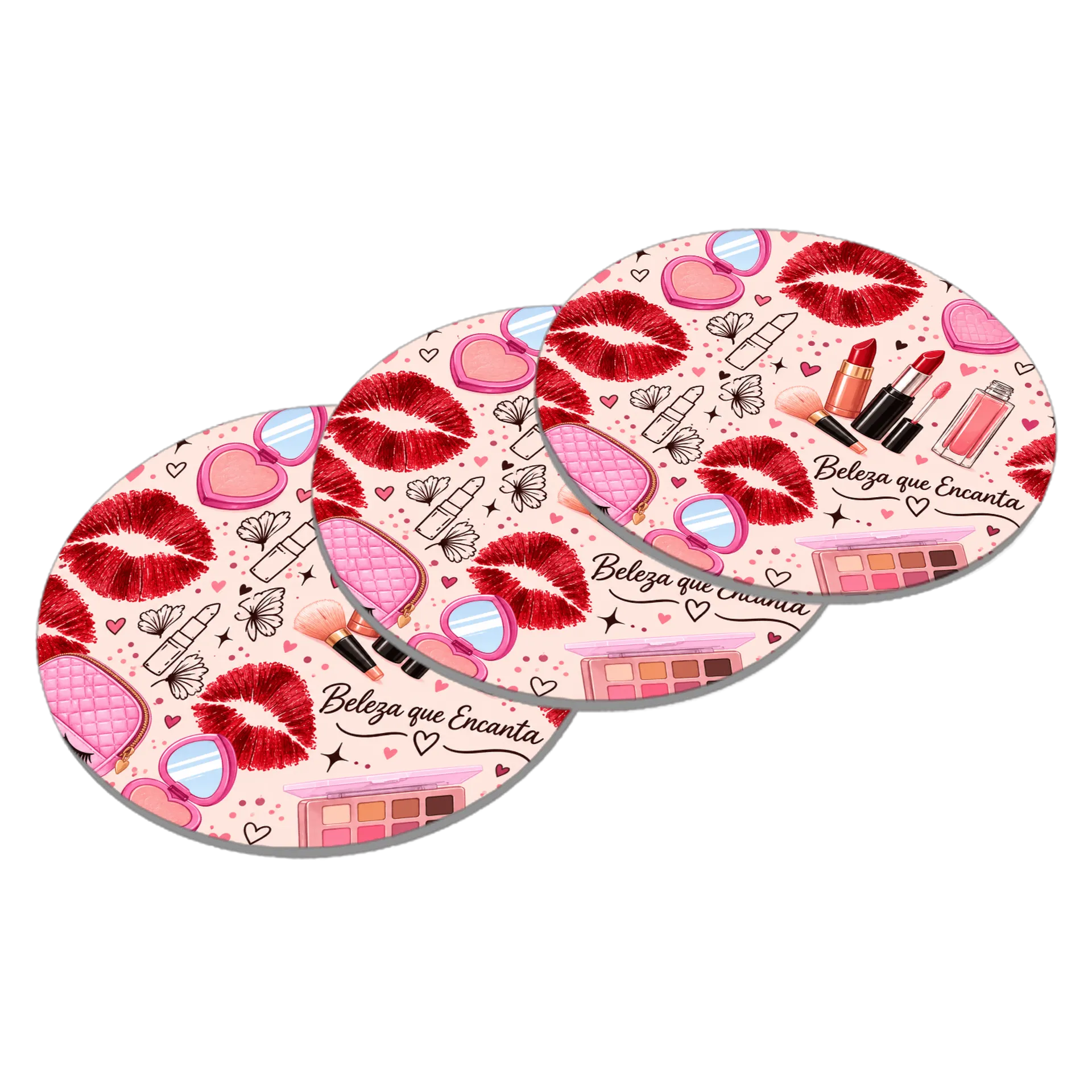 Porta-Copos Beleza que Encanta | Batons e Make - Imagem 2