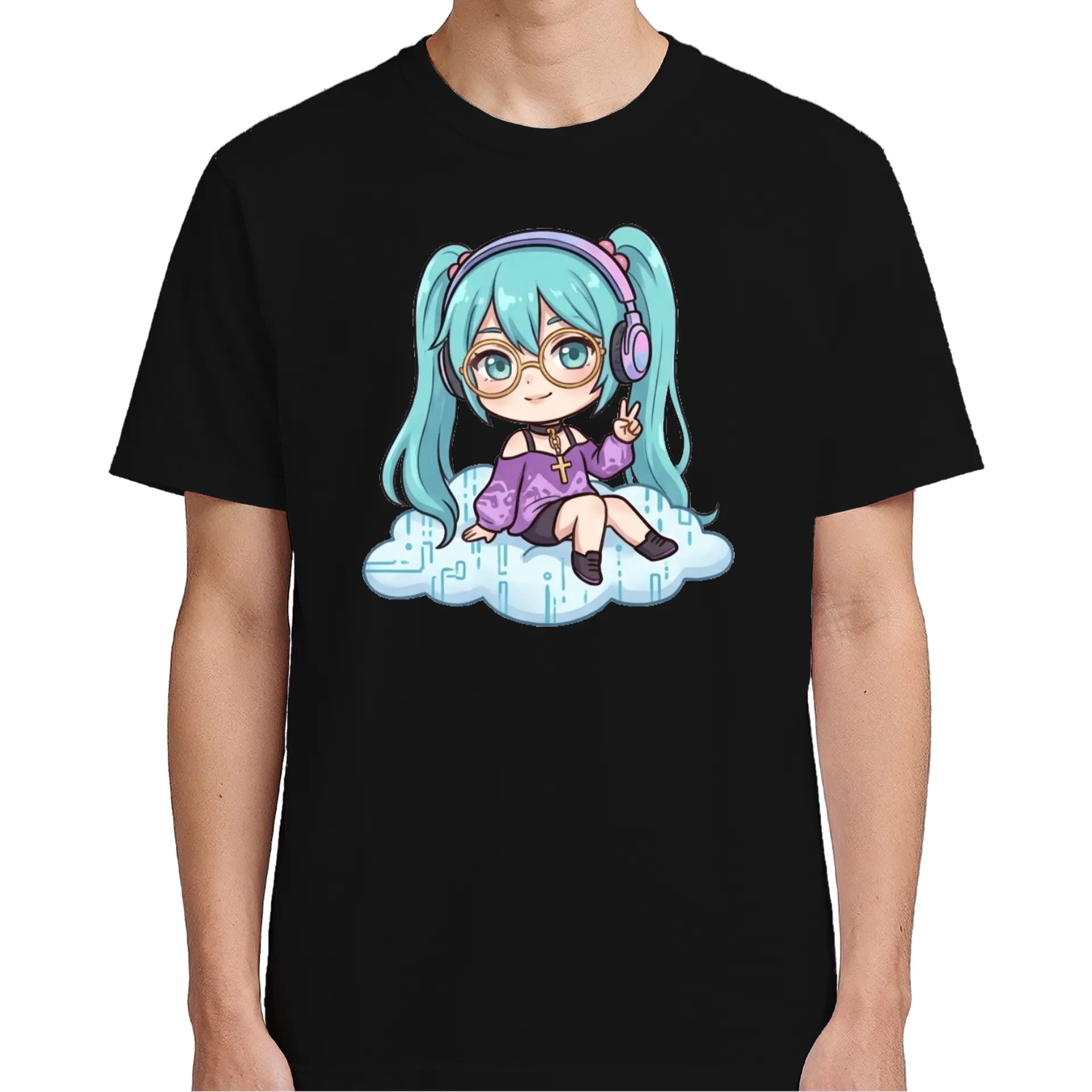 Camiseta Miyurihatake Chibi Anime 100% Algodão de MiyuriHatake — imagem 4 de 6