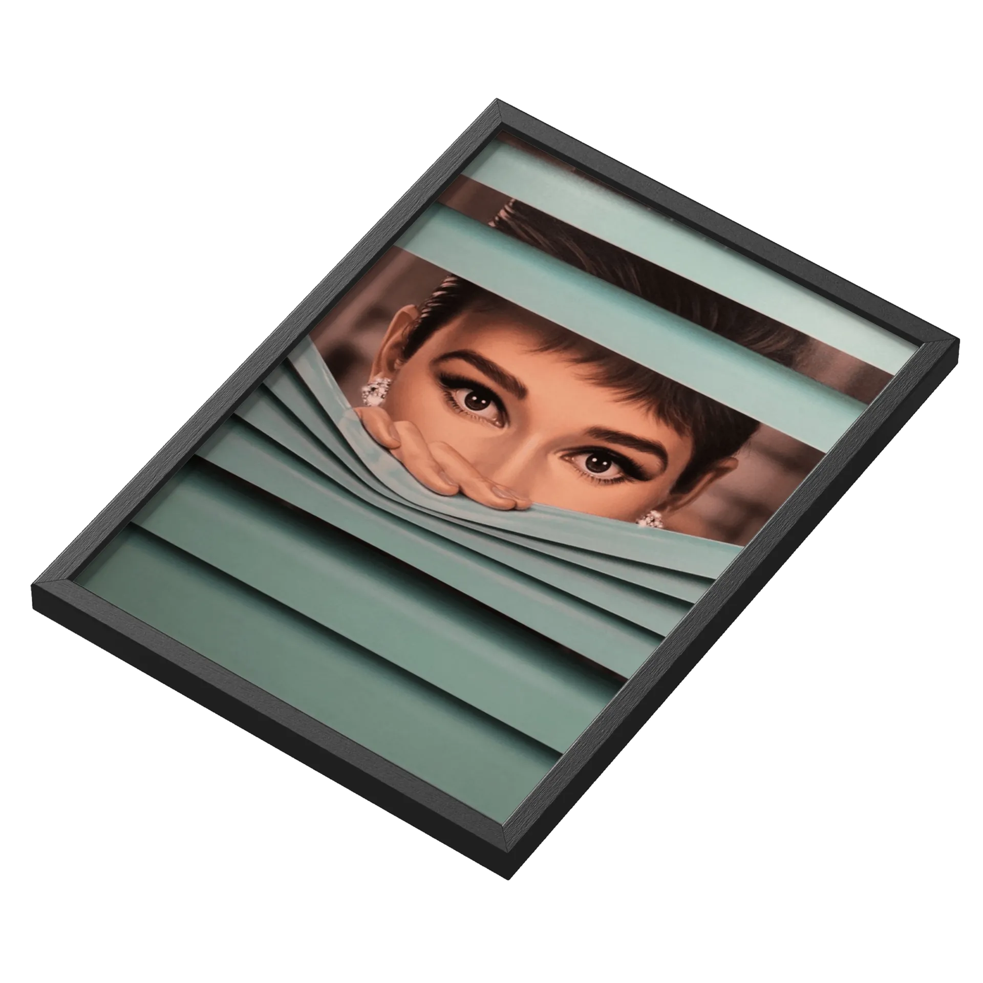 Quadro A3 personalizado Com Vidro Audrey Hepburn de VINTAGE E LUXO — imagem 3 de 3