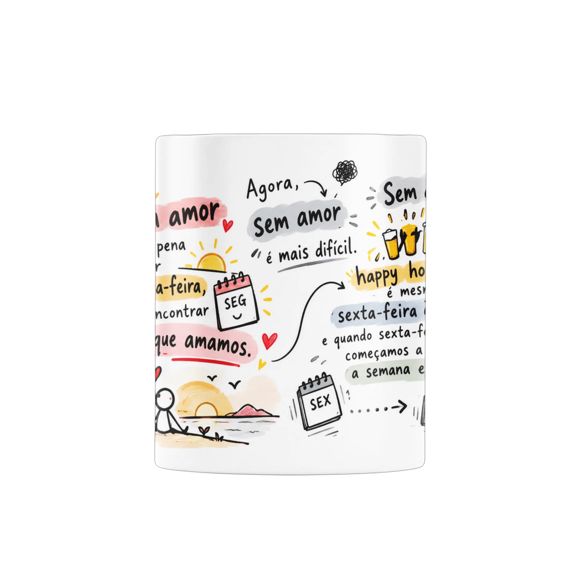 Caneca Com Amor de Cafézinho Nórdico — imagem 2 de 4