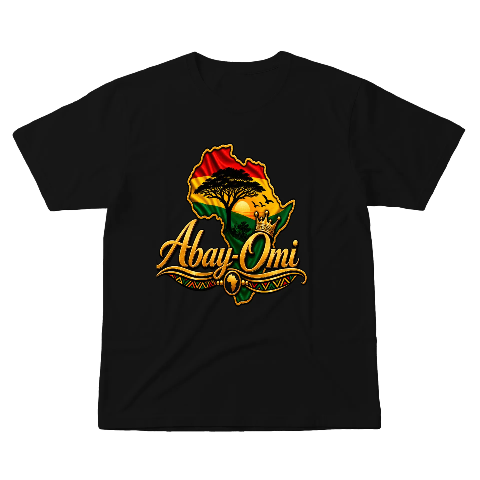 Camiseta Abay-Omi África com Estampa Tipográfica 100% - Imagem 1