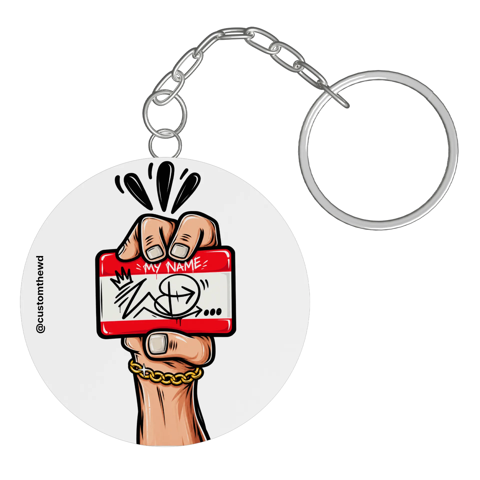 Chaveiro personalizado - My Name Graffiti  de Custom The WD — imagem 2 de 3