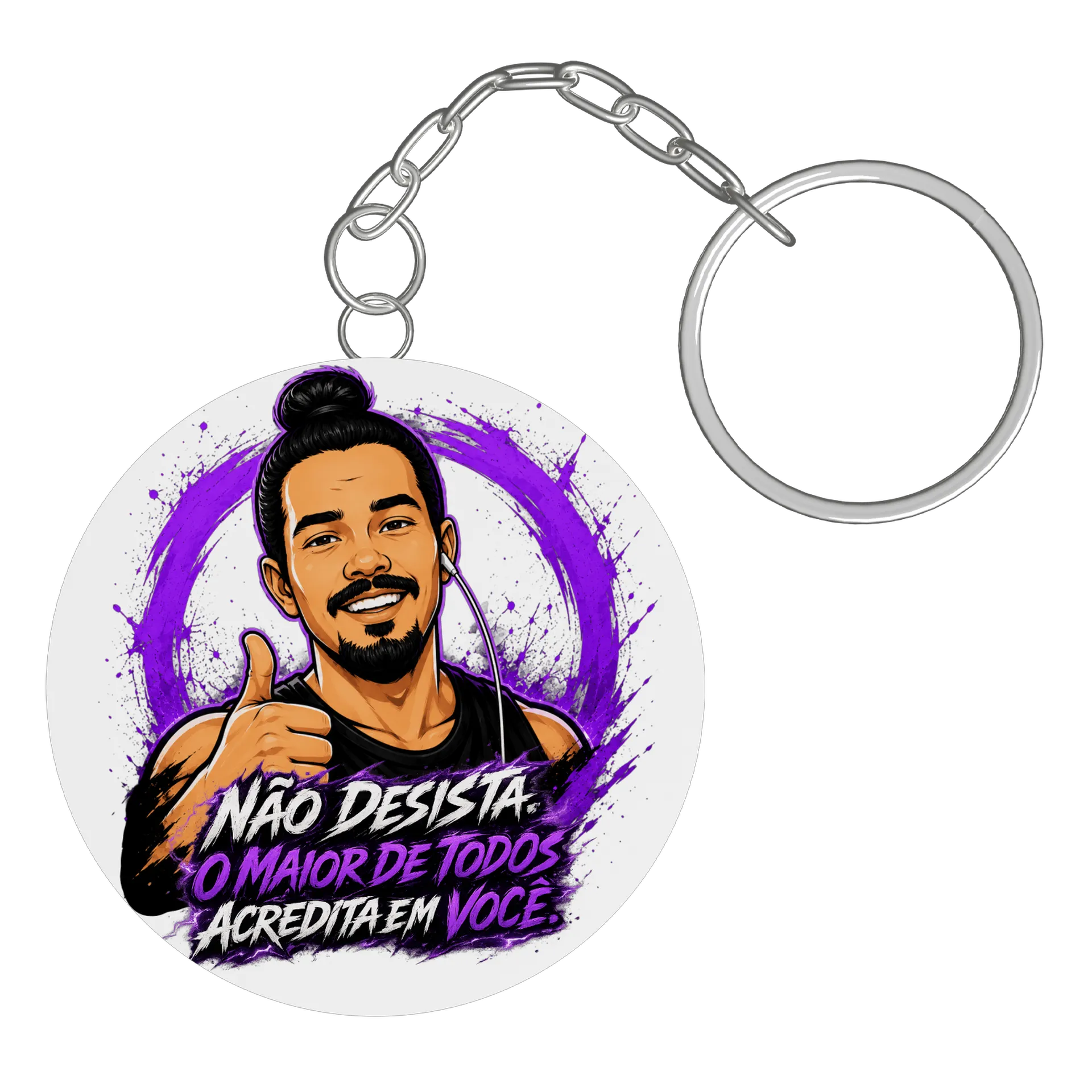 Chaveiro MDF Estampa Motivacional - Canal InsaneIT027 - Imagem 3