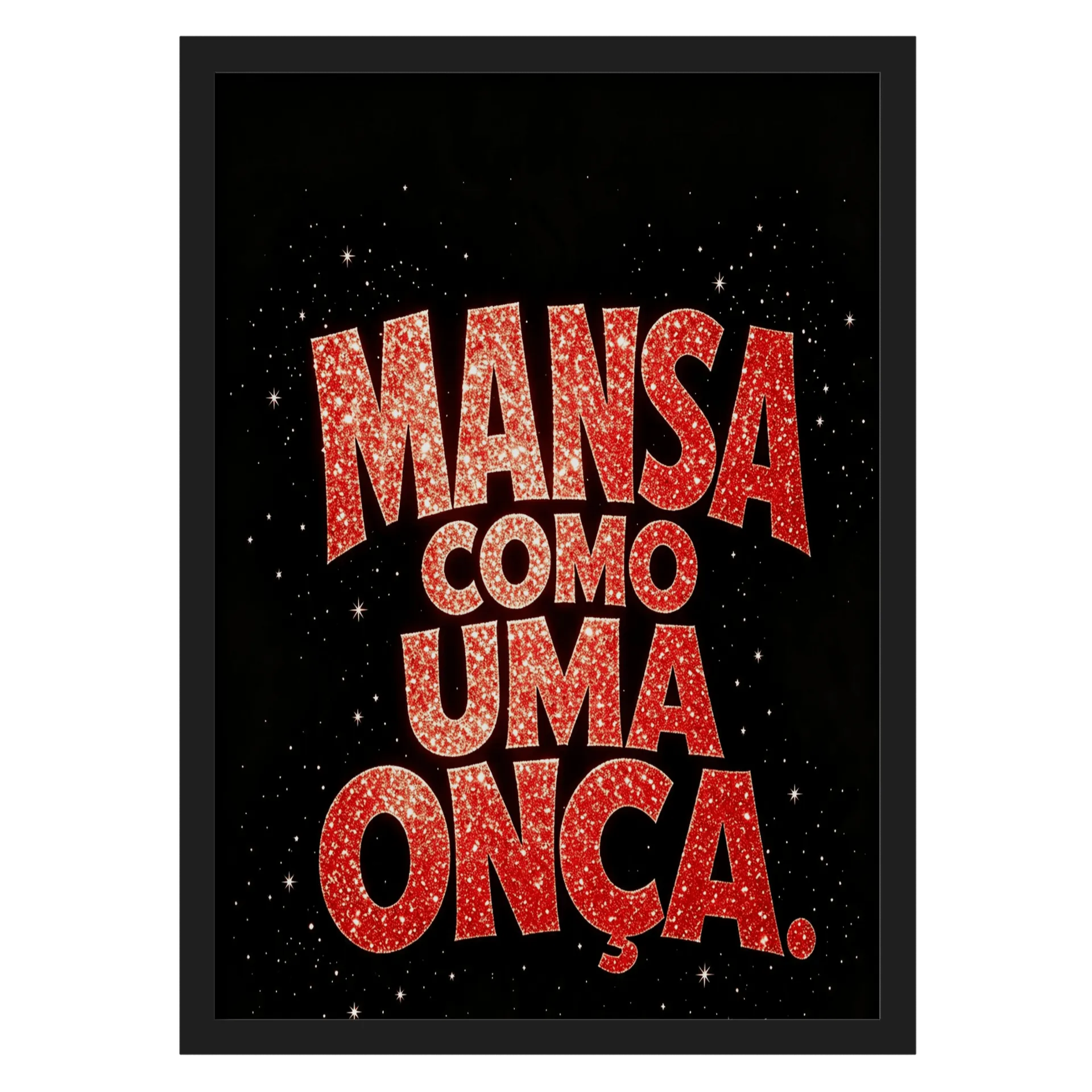 Quadro Letras Mansão Do Monarca A3 Com Vidro MDF e Vidro - Imagem 1