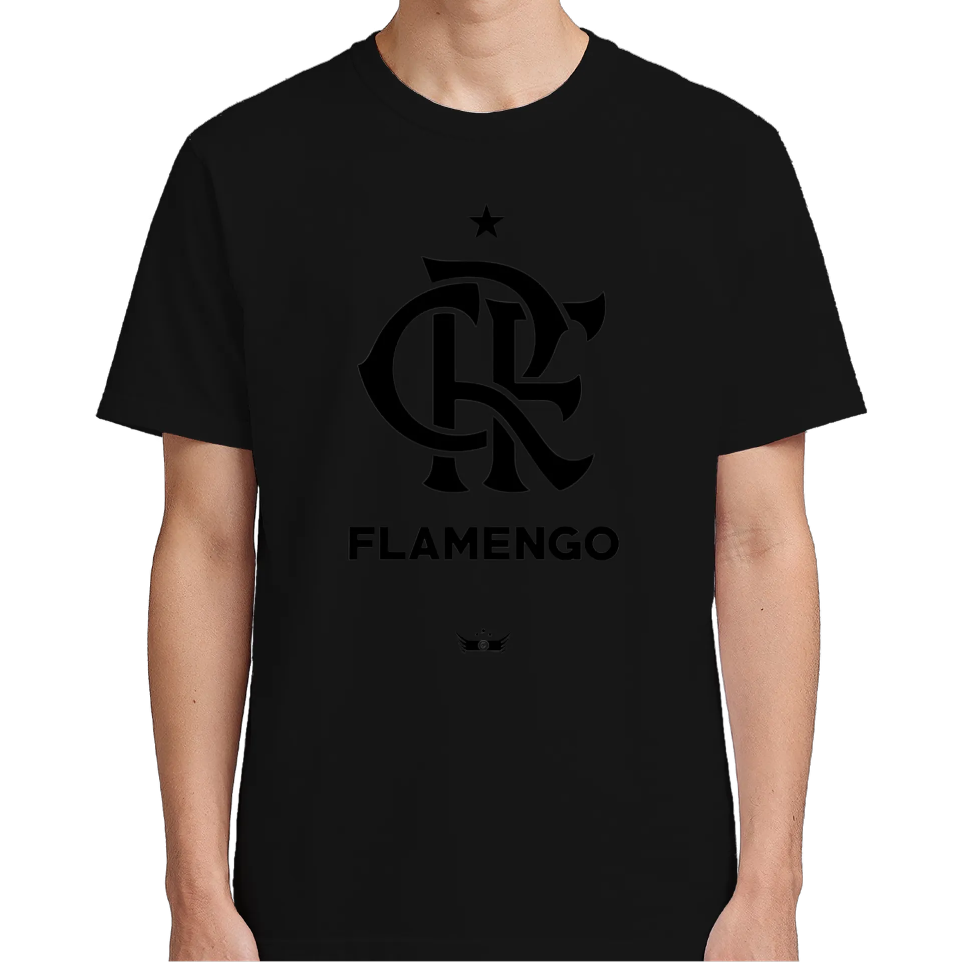 Camiseta Gráfico Logotipo Flamengo 100% Algodão - Imagem 4