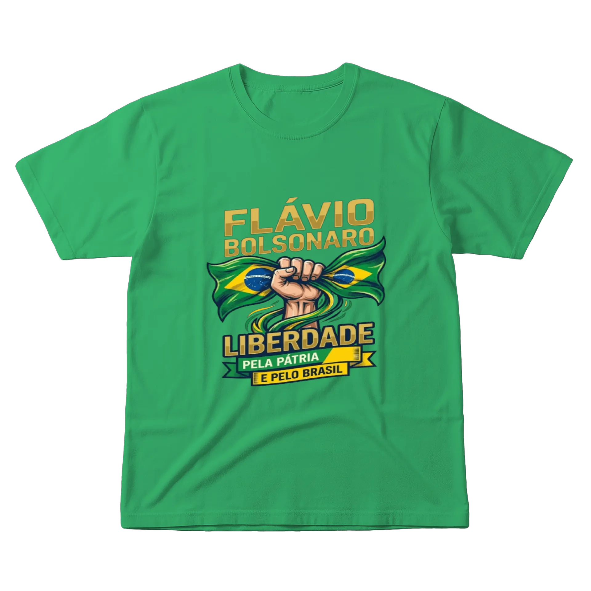 Camiseta Estampa Liberdade Brasil 100% Algodão - Imagem 1