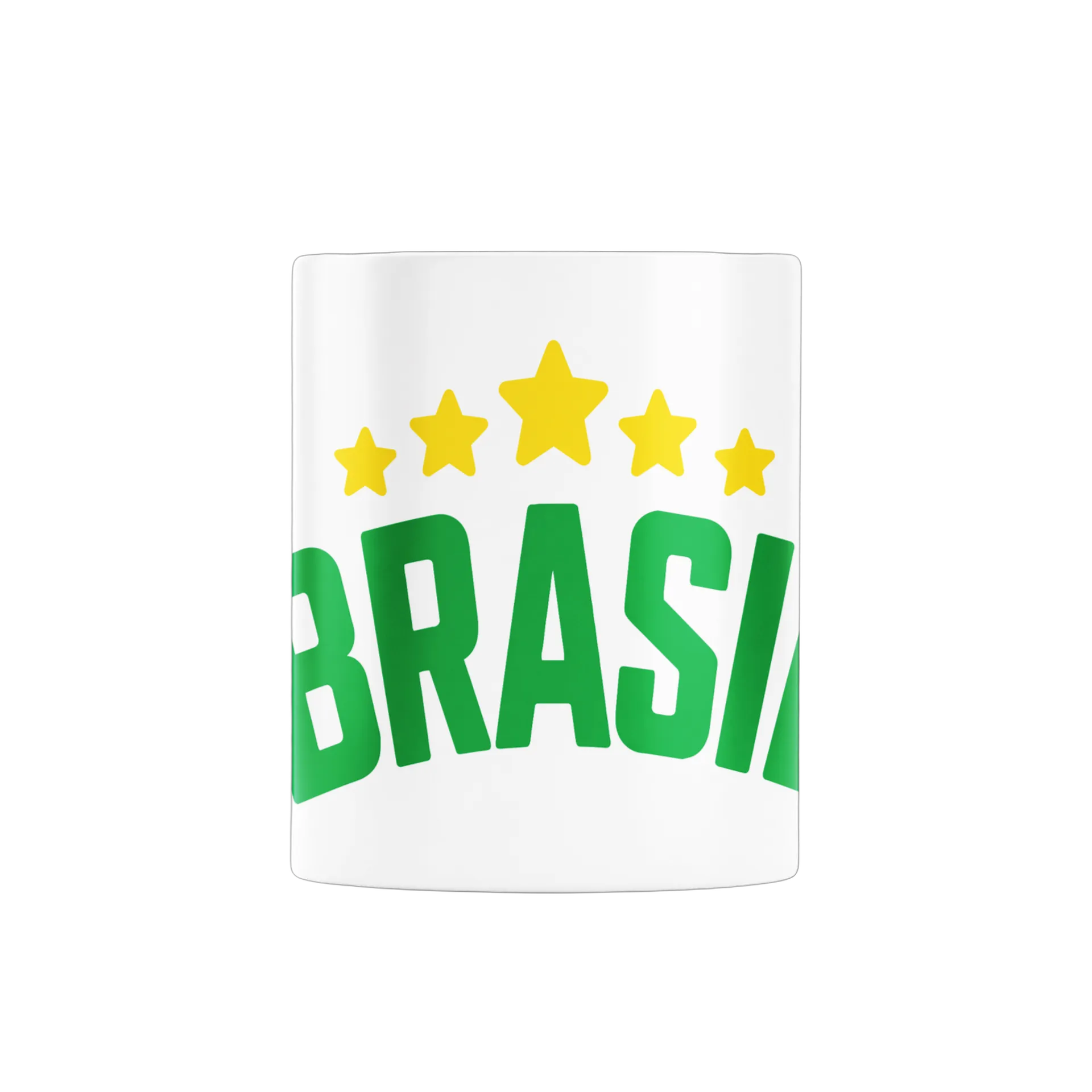Caneca Porcelana Brasil 325ml Estampa Verde e Amarela - Imagem 3