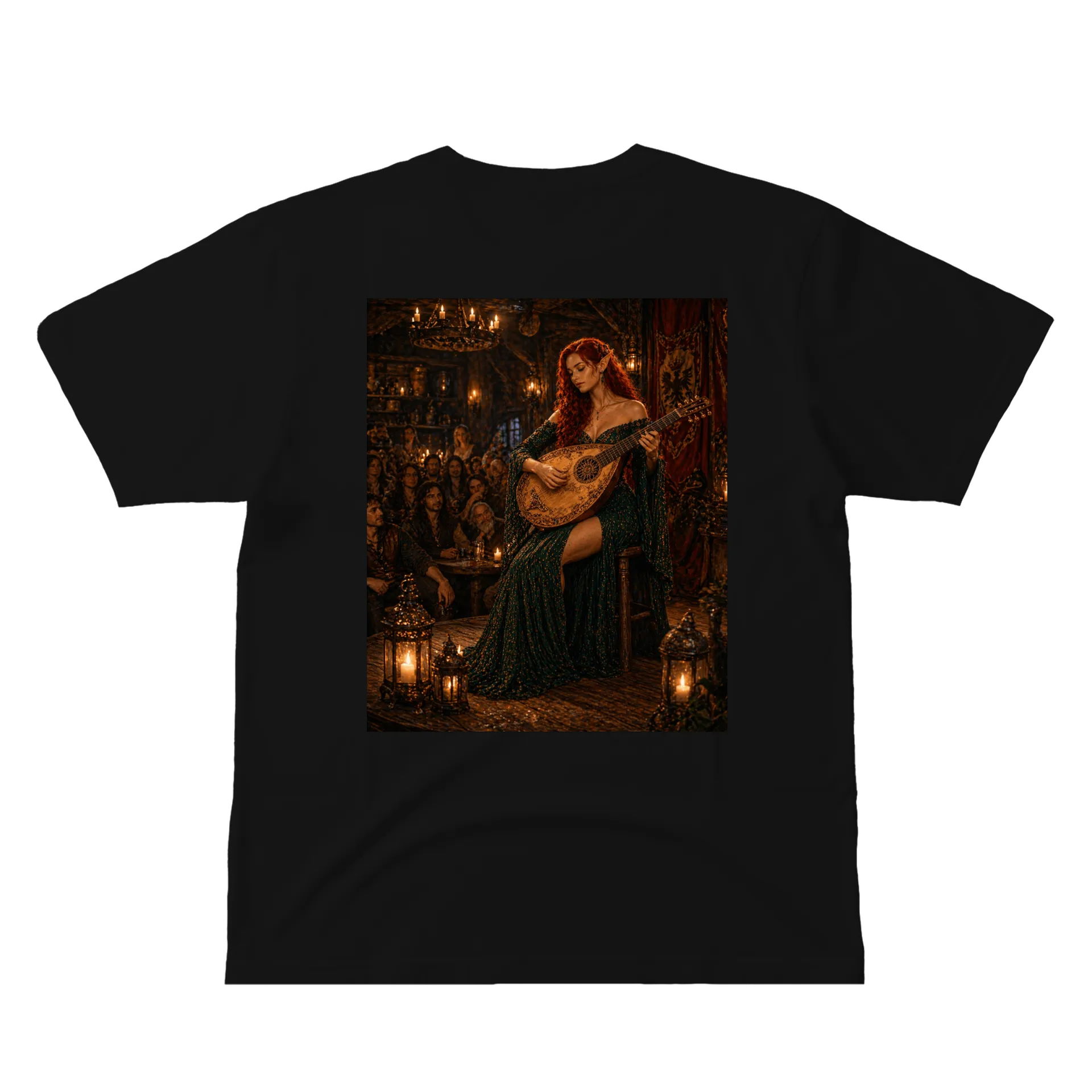 Camiseta Gato Astronauta Preto 100% Algodão de Vívian Vigds — imagem 2 de 6