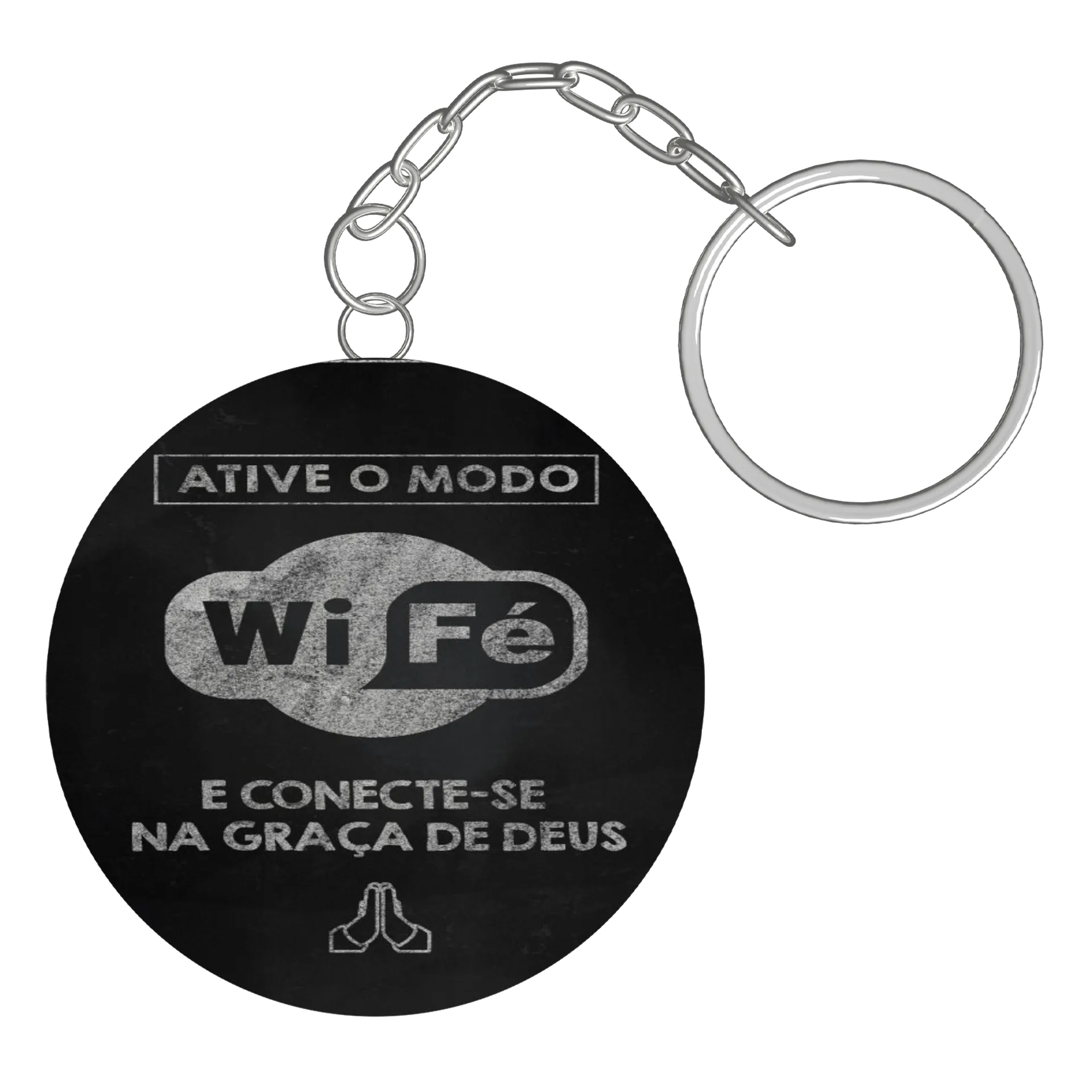 Chaveiro MDF Ative o Modo WiFé Personalizado de Redeem Wear