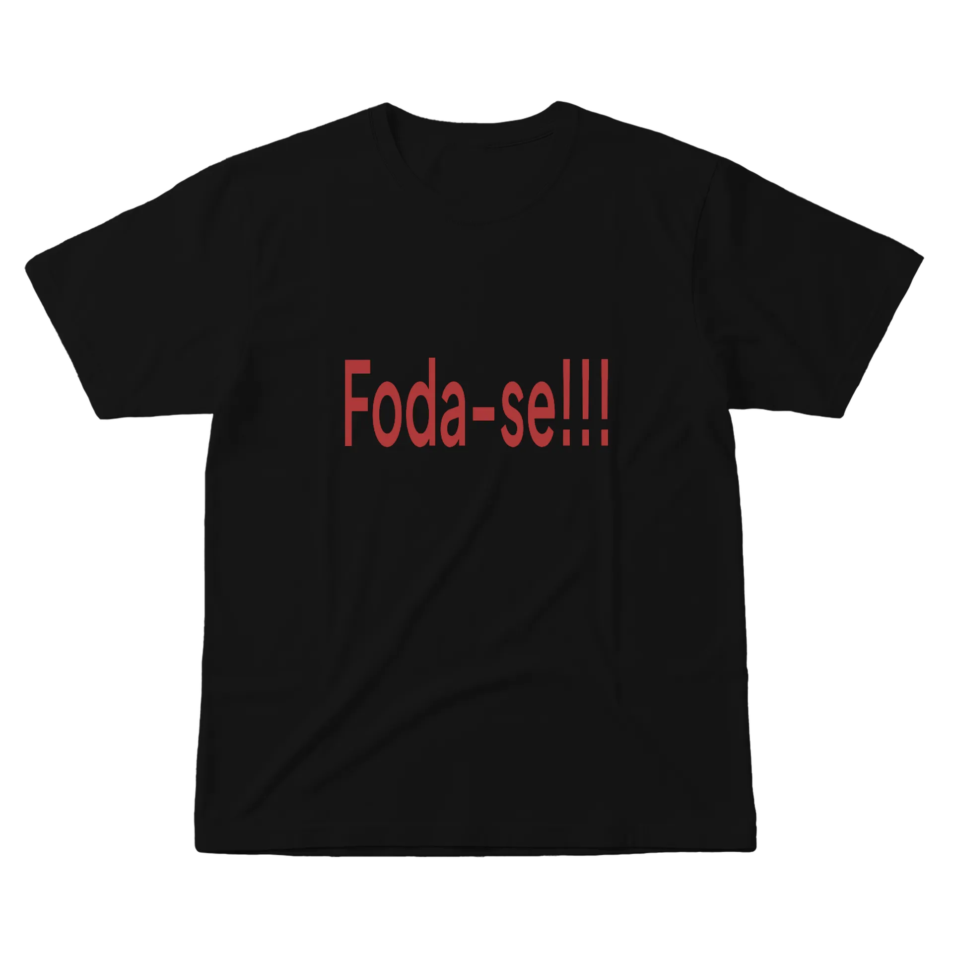 Camiseta Estampa Foda-se Preto 100% Algodão - Imagem 1
