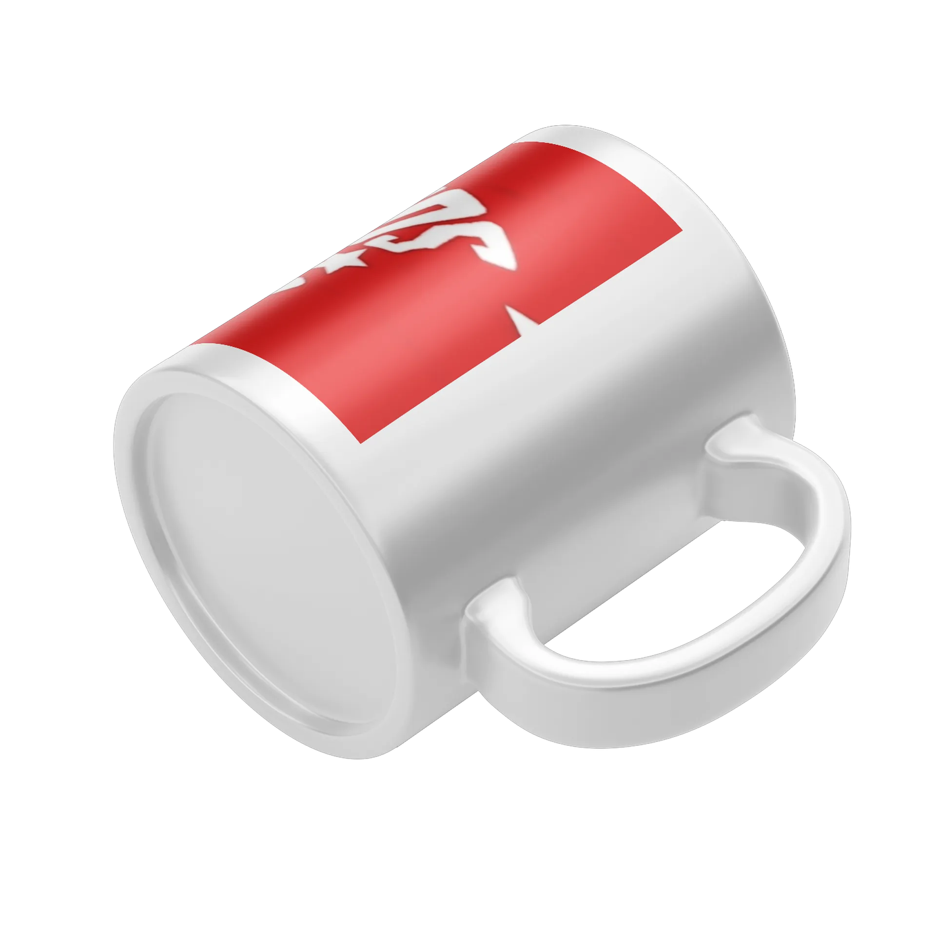 Caneca Estampa Tipográfica 'TWITCHES' Vermelha e Branca de Marco Aurélio  — imagem 4 de 4
