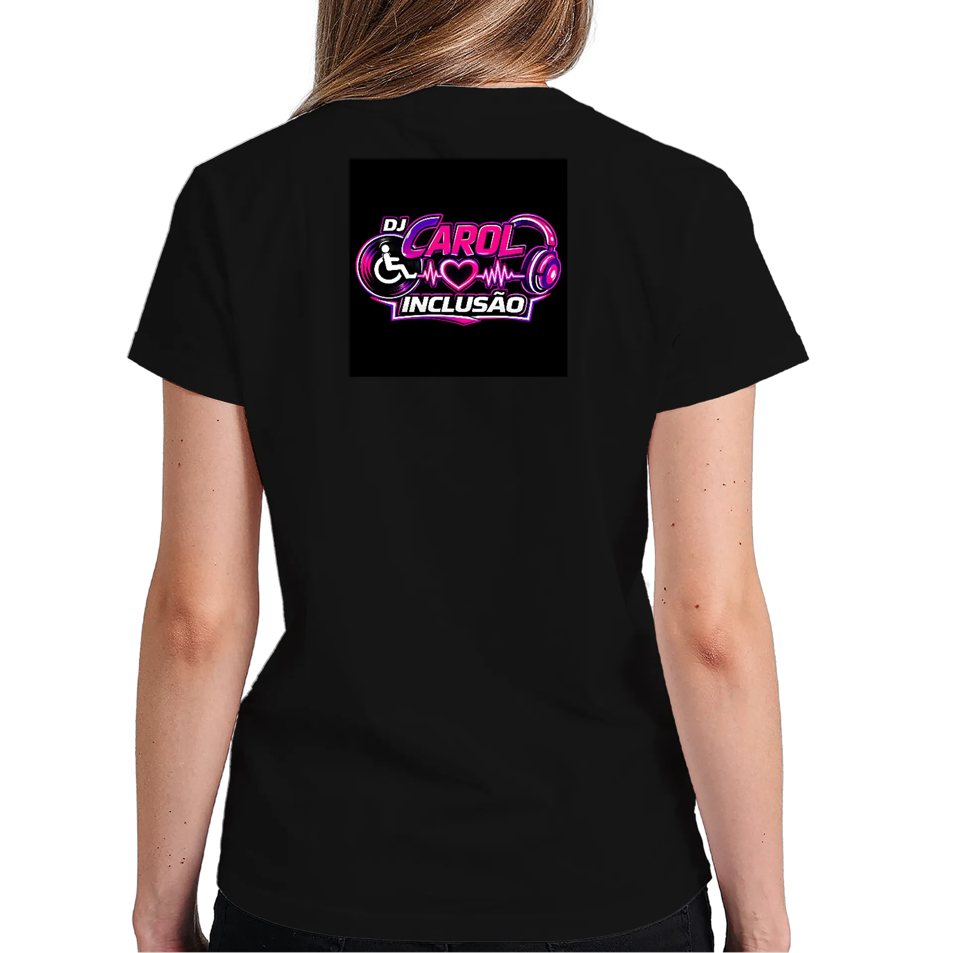 Camiseta Inclusão Neurodivergente Estampa Tipográfica 100% de Carol Inclusão — imagem 5 de 6