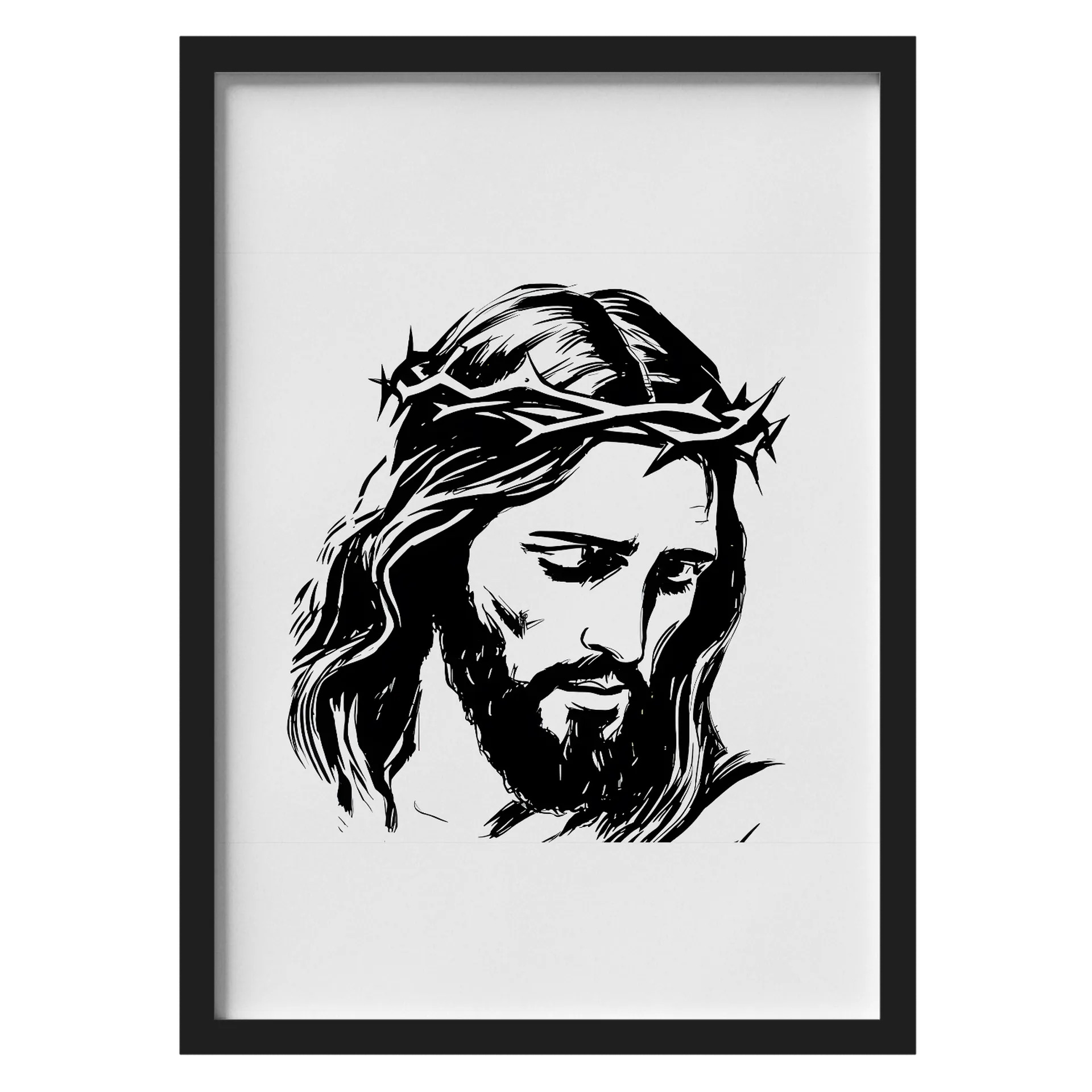 Quadro A3 Jesus Com Vidro - Imagem 1