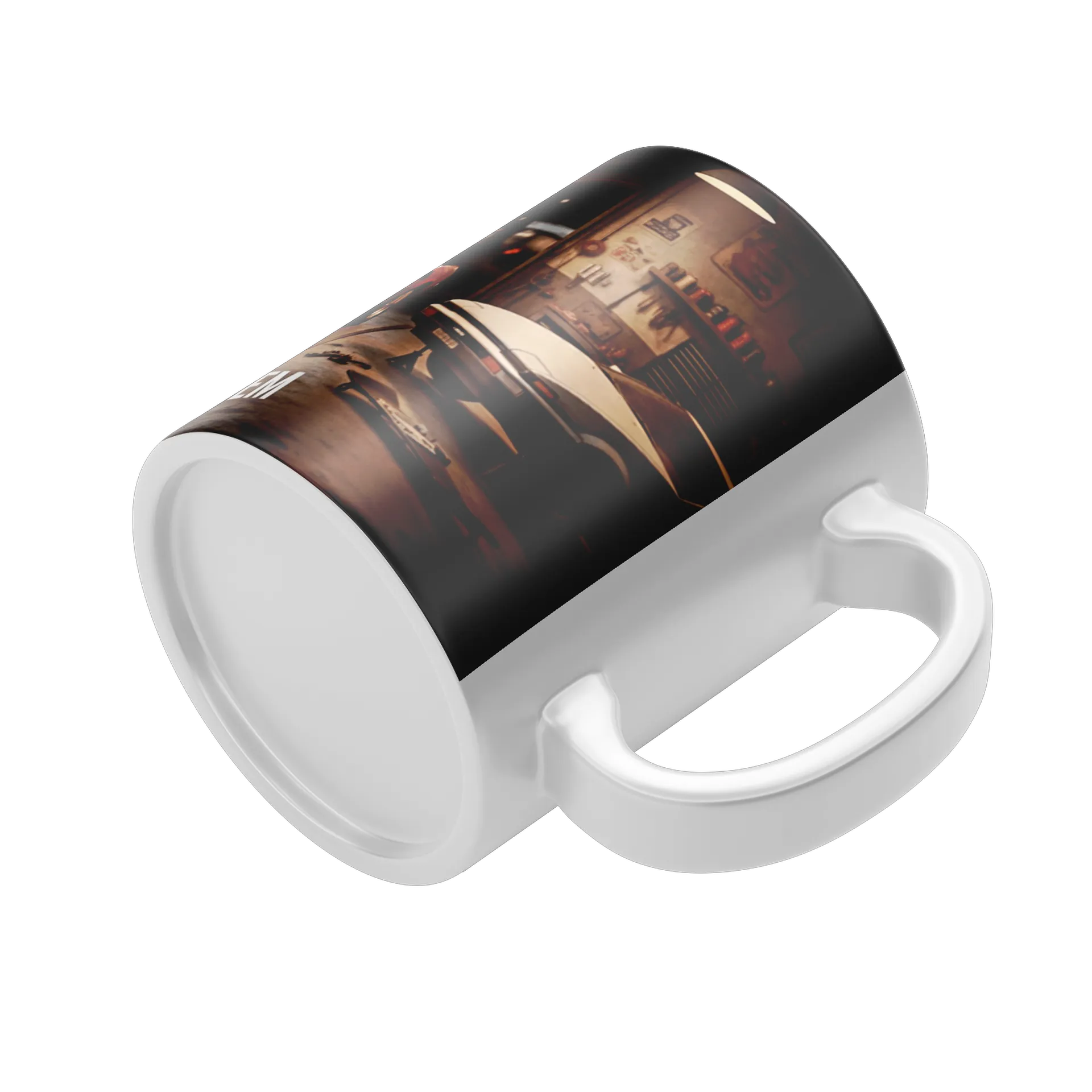 Caneca Porcelana Retrô Carros Muscle 325ml - Imagem 5