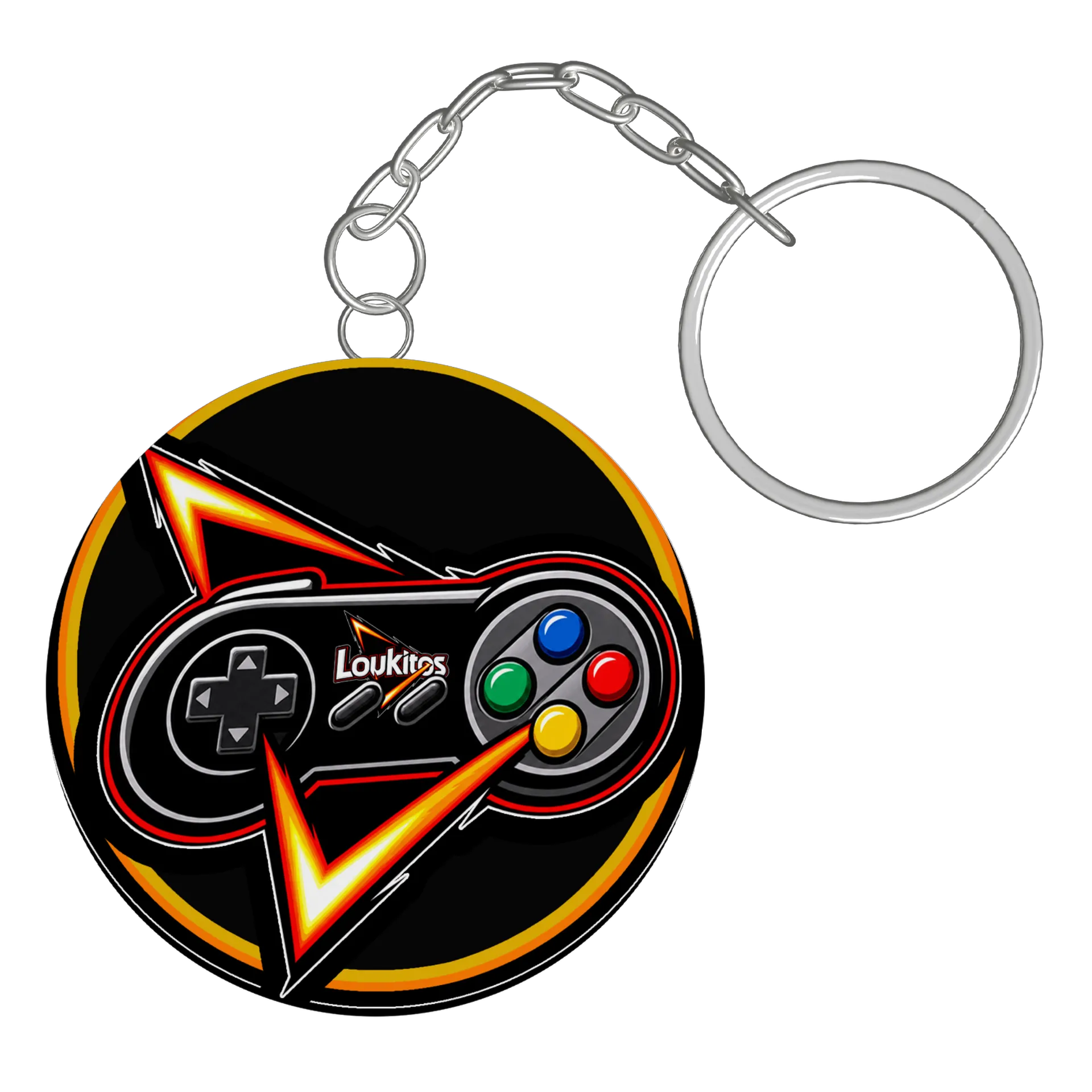 Chaveiro MDF Controle de Videogame Logo LOUKITOS de PRISMA GAMER — imagem 2 de 3