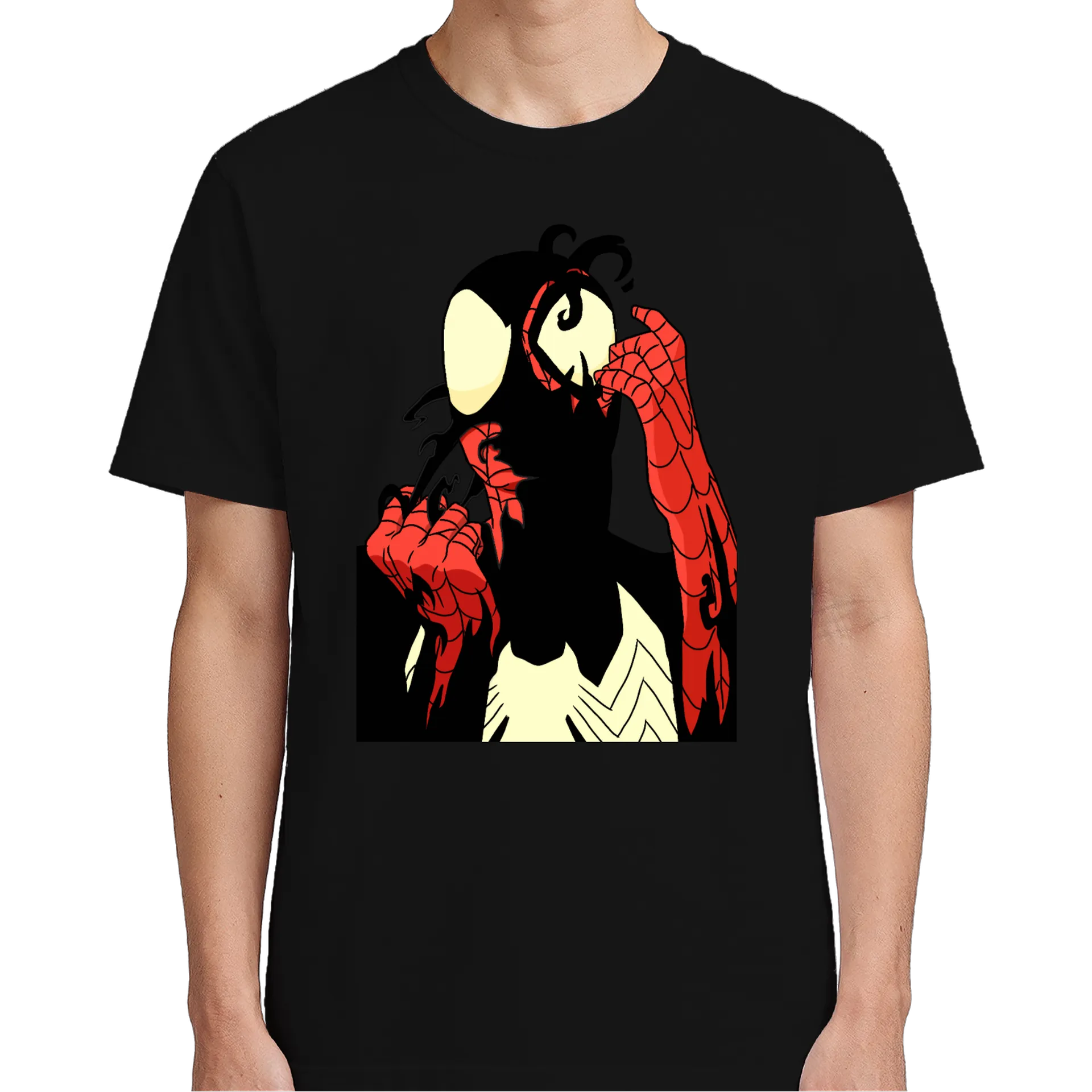 Camiseta Estampa Spider Man Vermelho Preto Algodão 100% - Imagem 5
