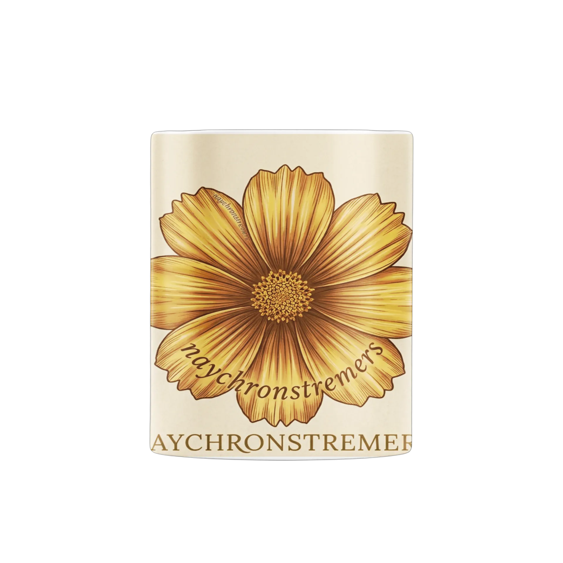 Caneca Flor Dourada Logo Naychronstreamers 325ml - Imagem 1