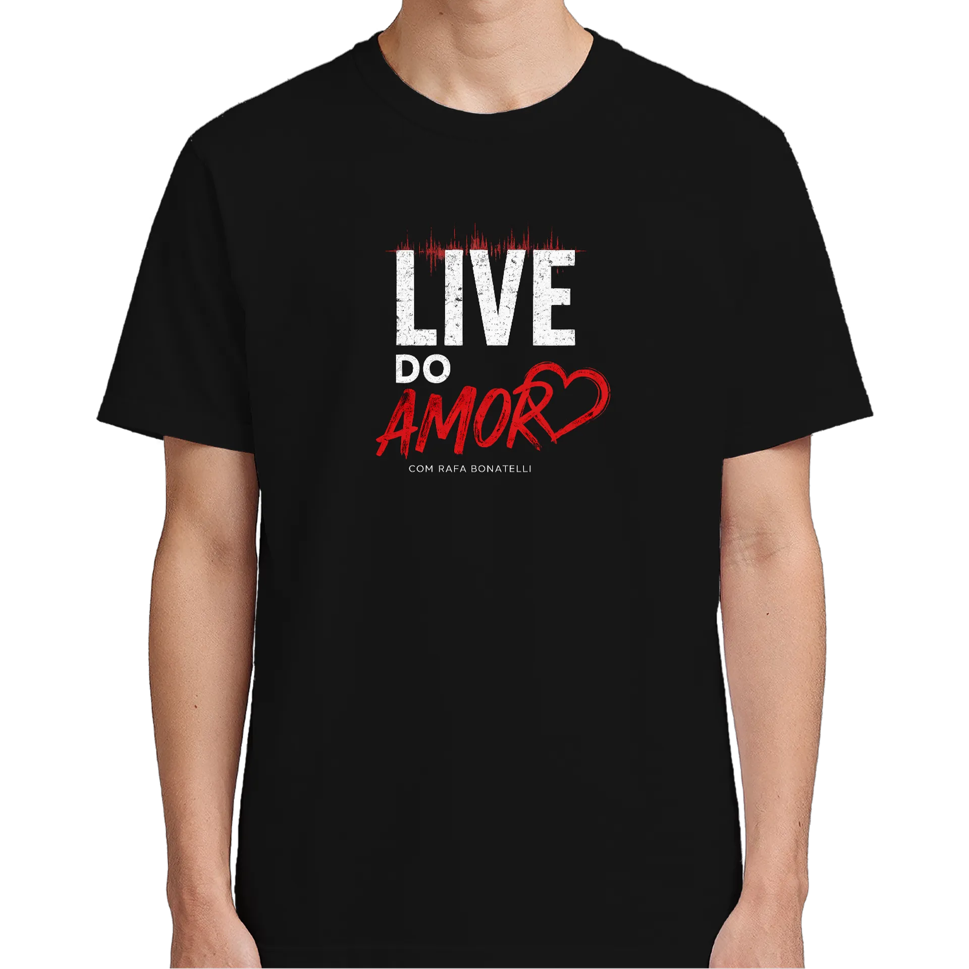 Camiseta Live do Amor 100% Algodão Preto - Imagem 5