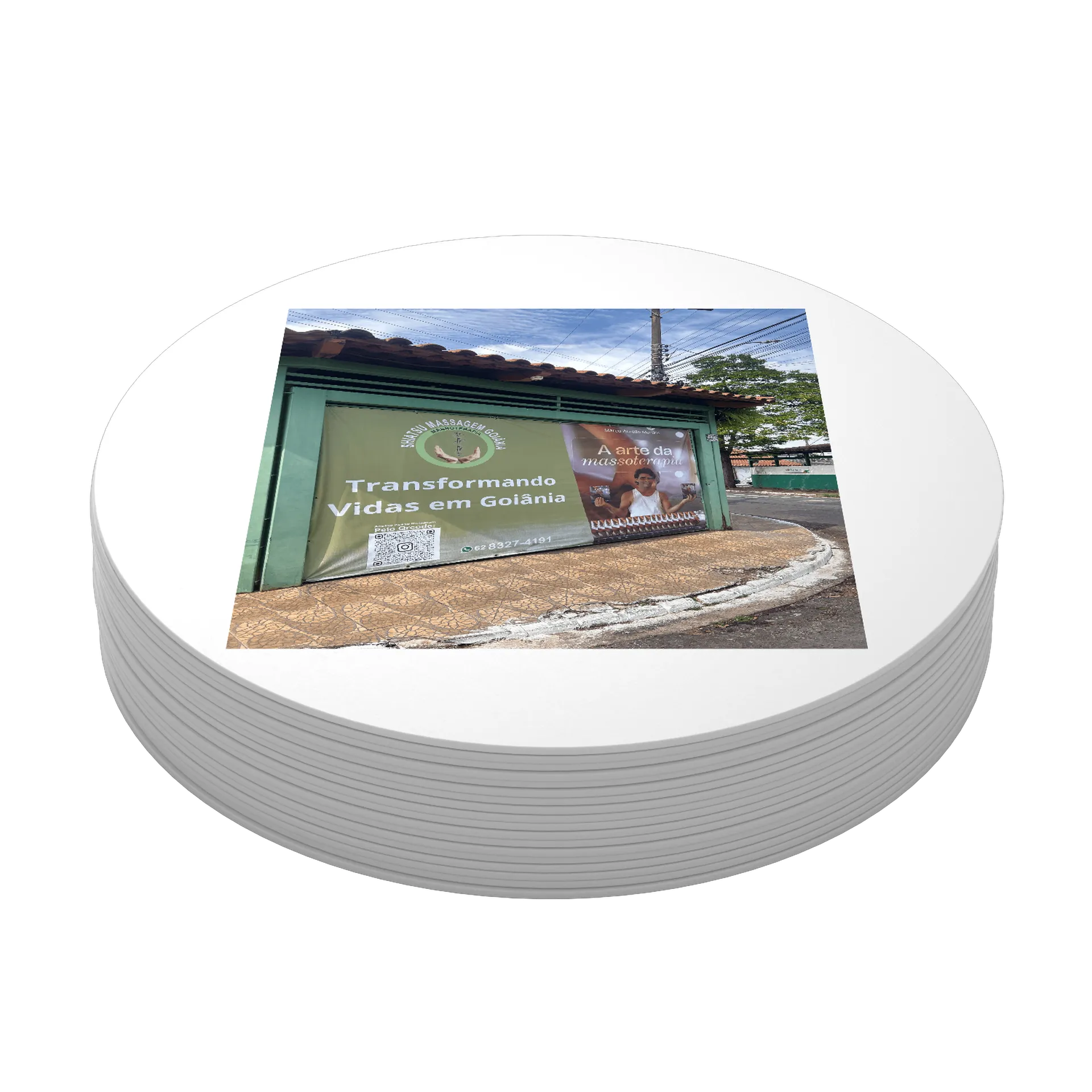 Porta-copo MDF Transformando Vidas em Goiania de massagemgoianiashiatsu — imagem 3 de 3