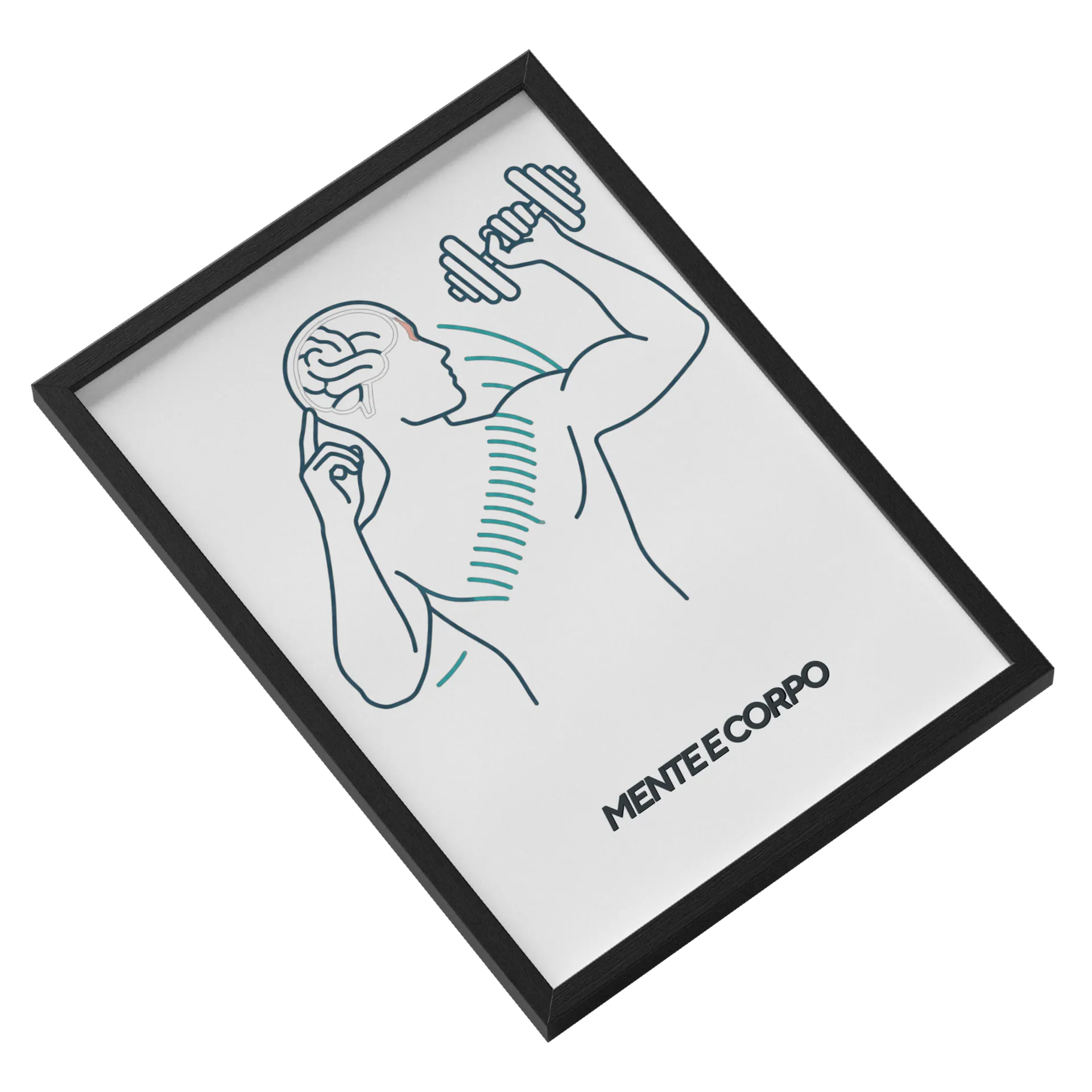 Quadro Mente e Corpo MDF e Vidro A3 - Imagem 2