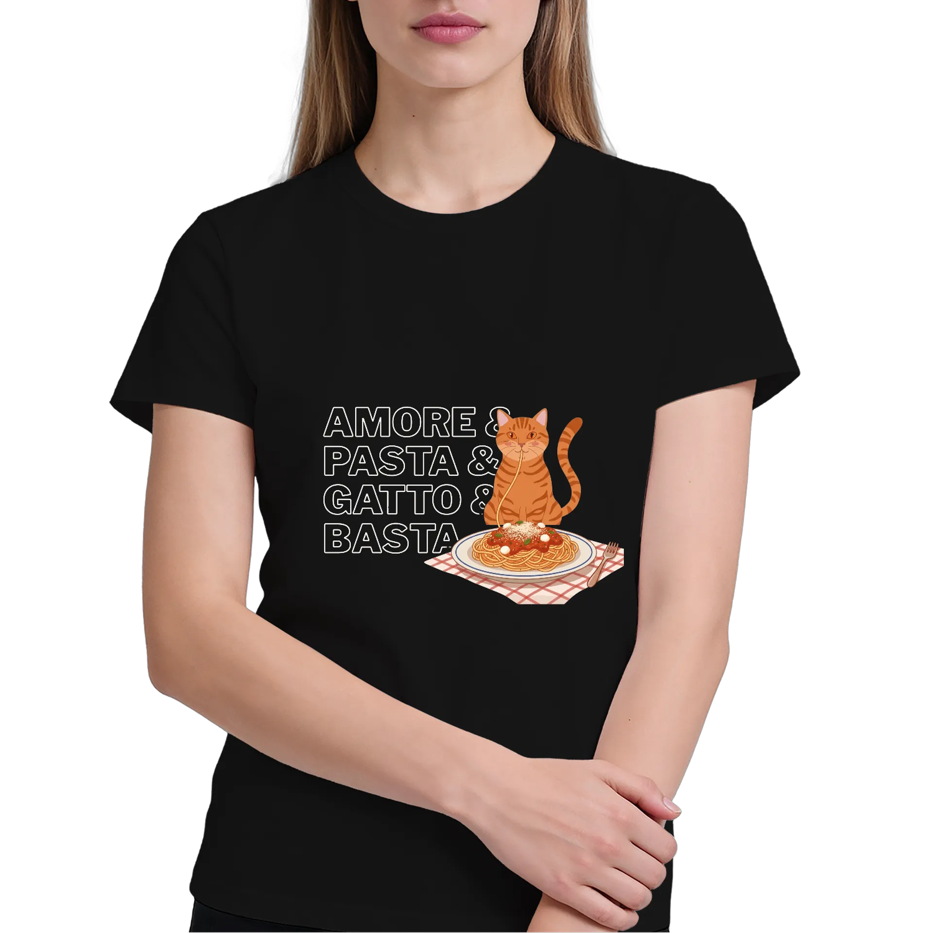 Camiseta Amore Pasta 1 de Um Gato Pitiko — imagem 3 de 6